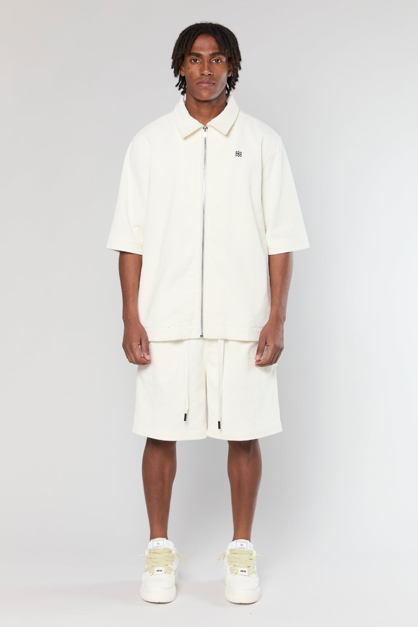 Wash Corduroy 708 White Short Jacket