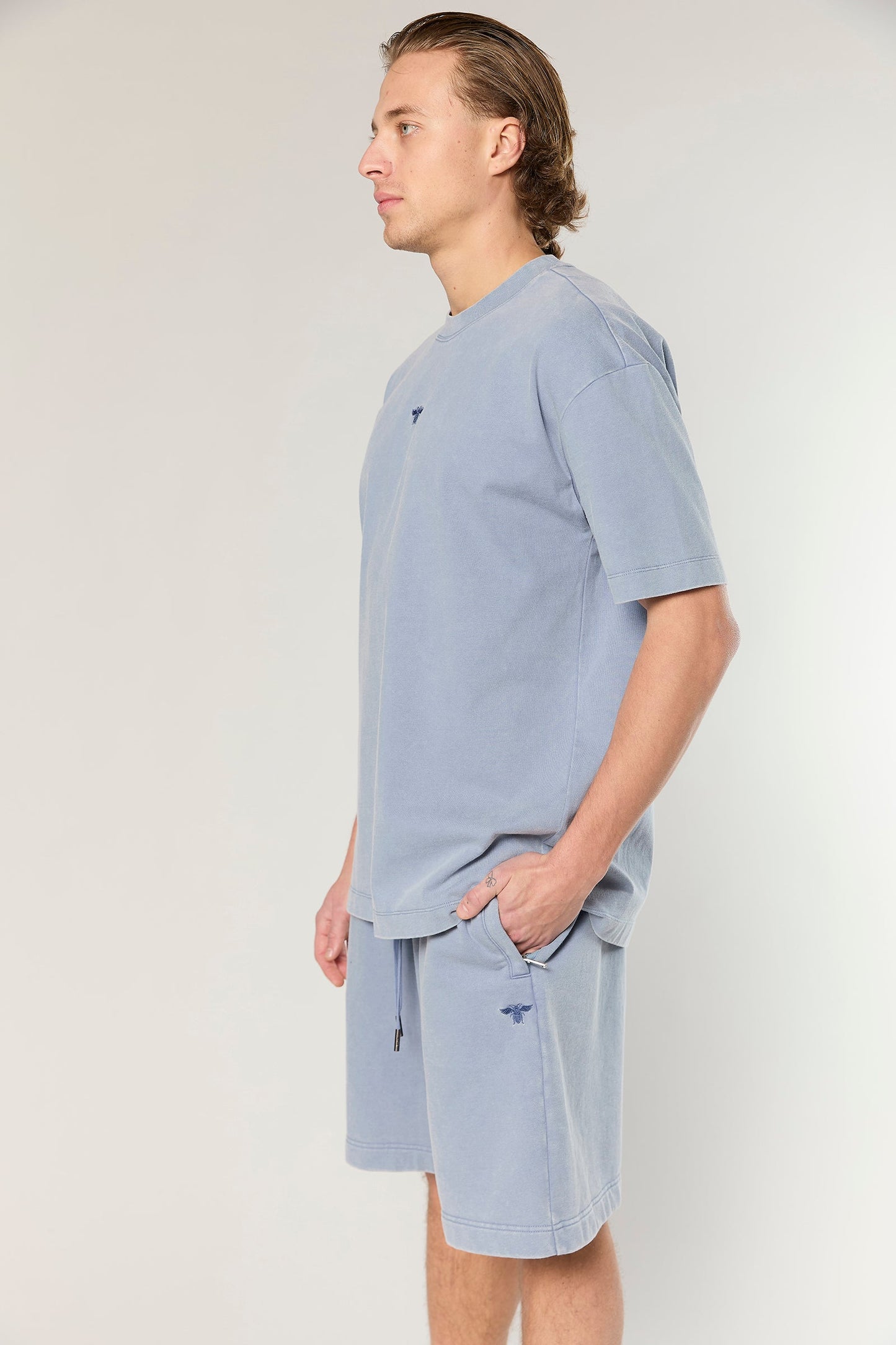 856 L.Blue Wash Short Pant
