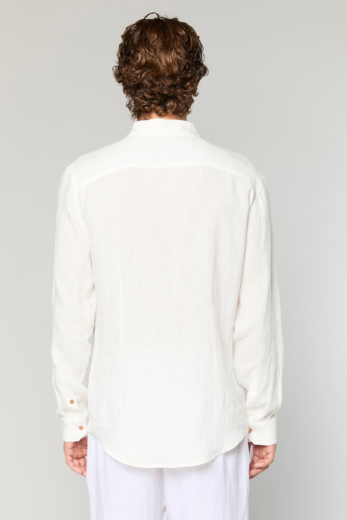 Linen White 777 Button Shirt