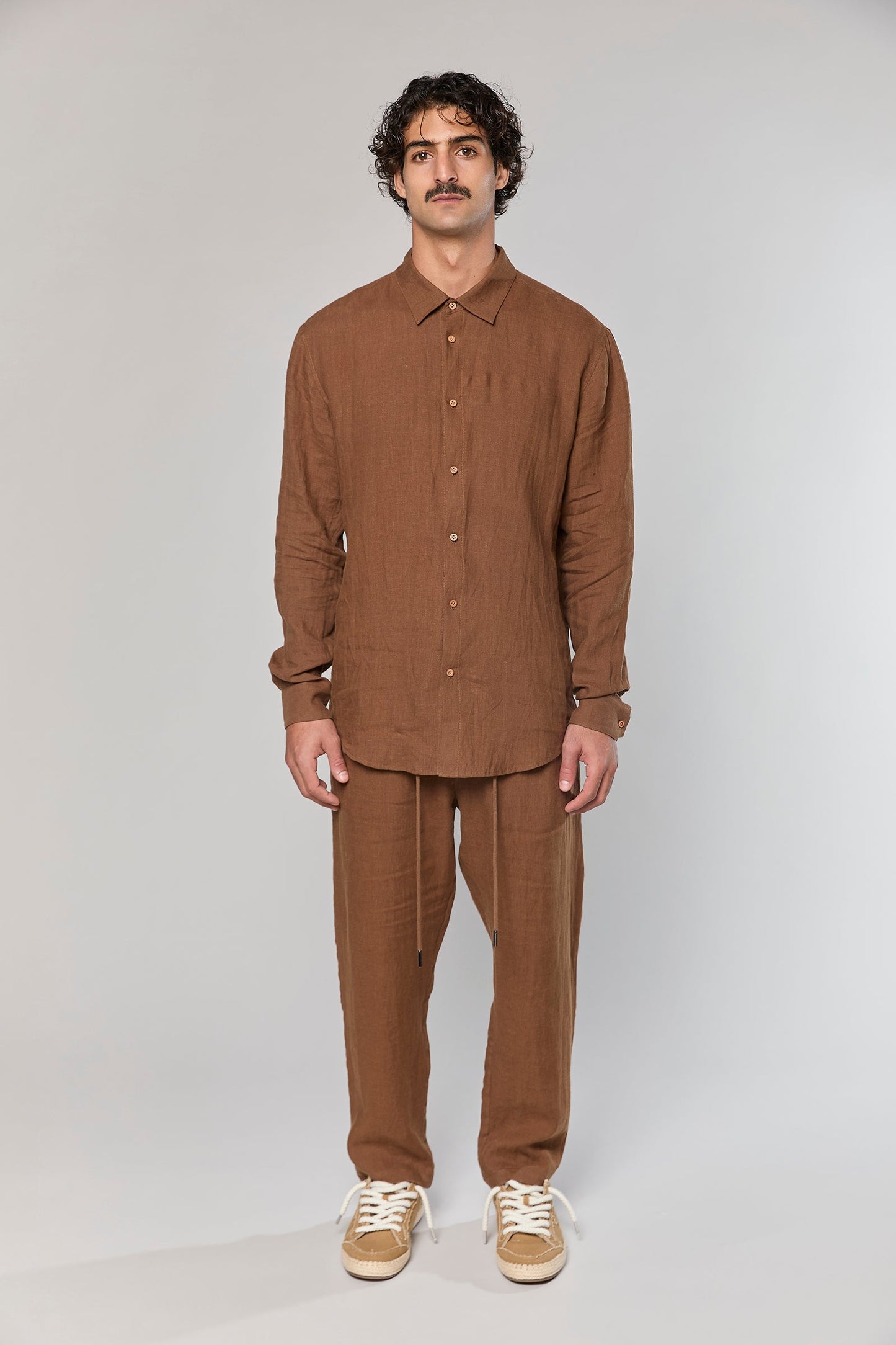 Linen 777 Brown Pants