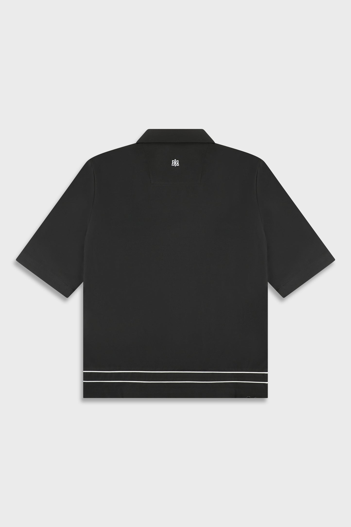 Tech 801 Black Short Button Shirt