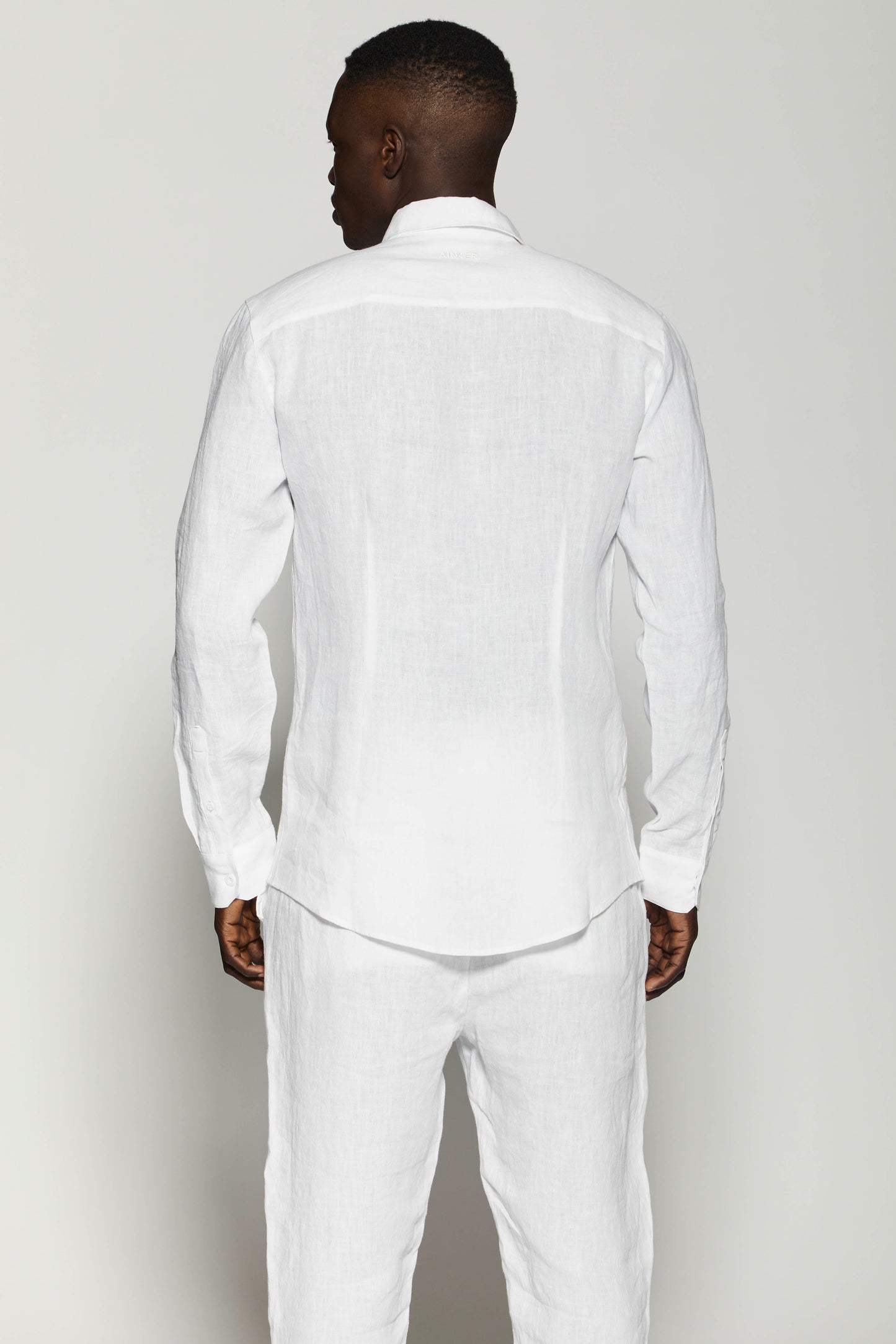 Linen White 402 Button Shirt
