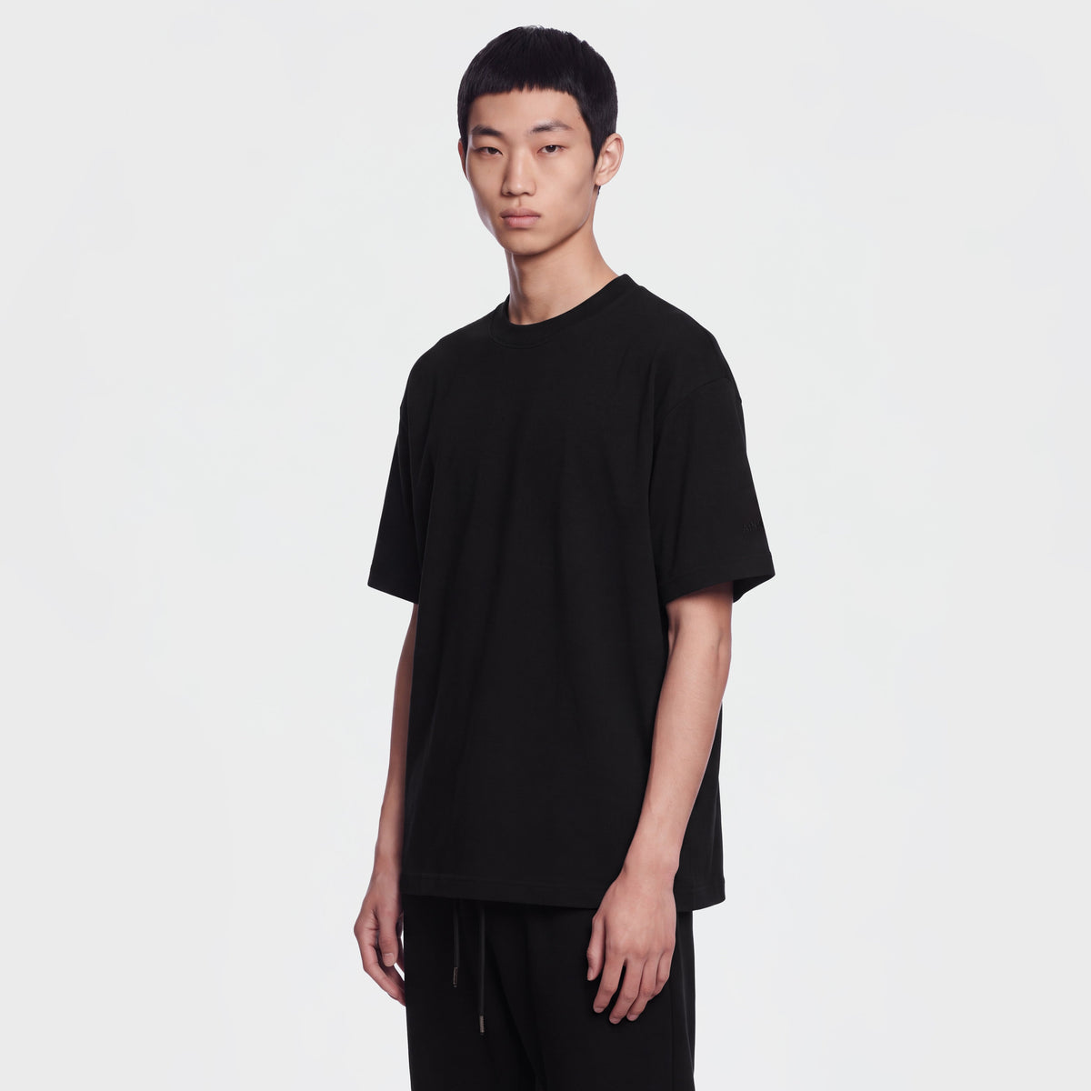 Mercerized 1043 Black T-Shirt