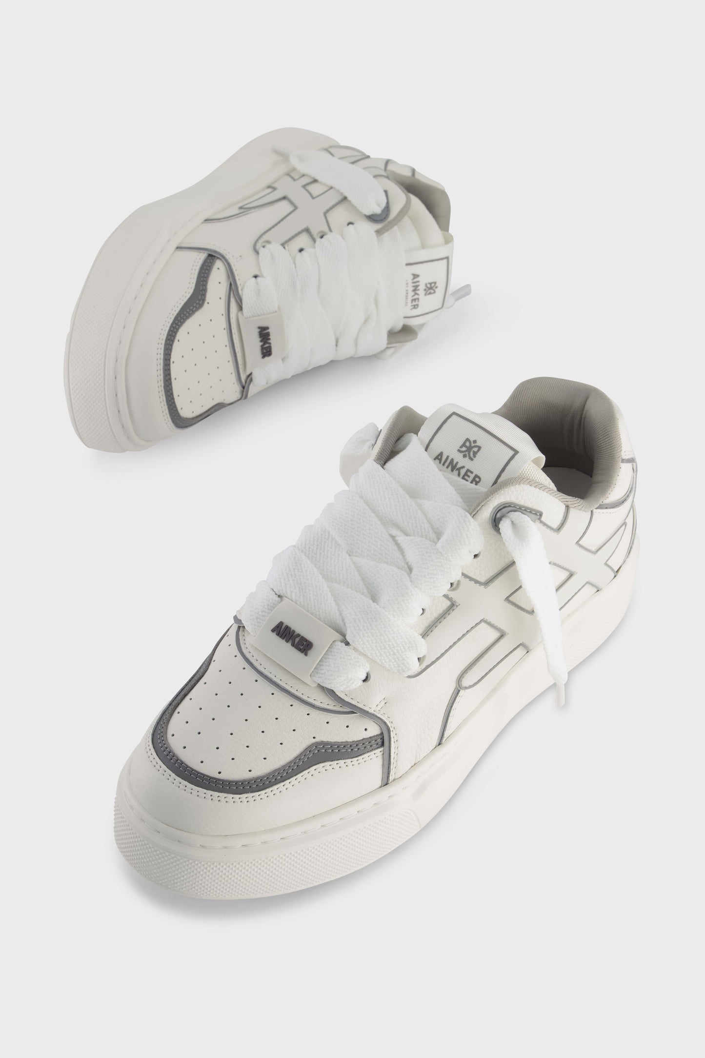 Backdoor Leather White Gray