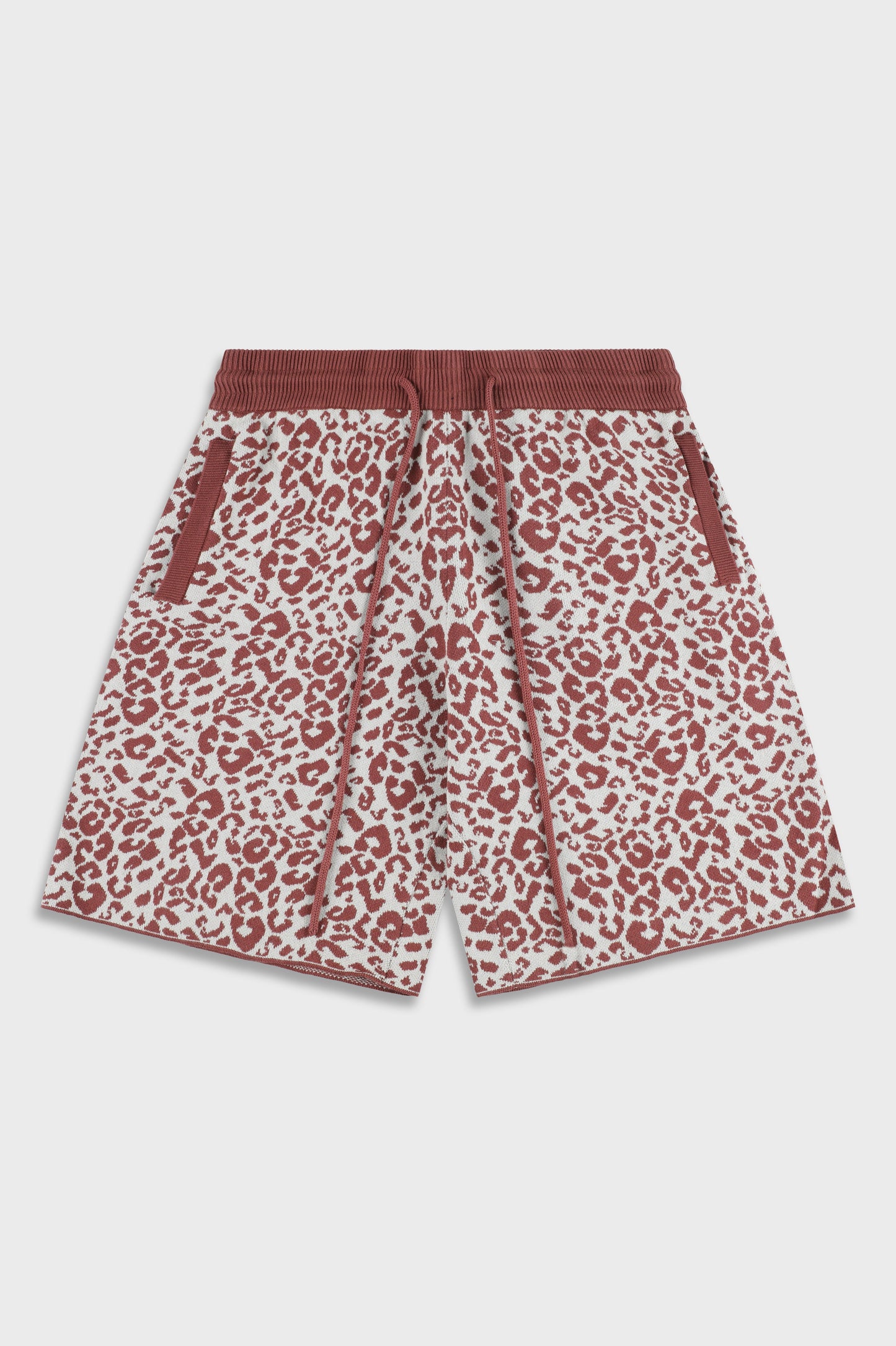 Leopard 814 Red Knit Short Pant