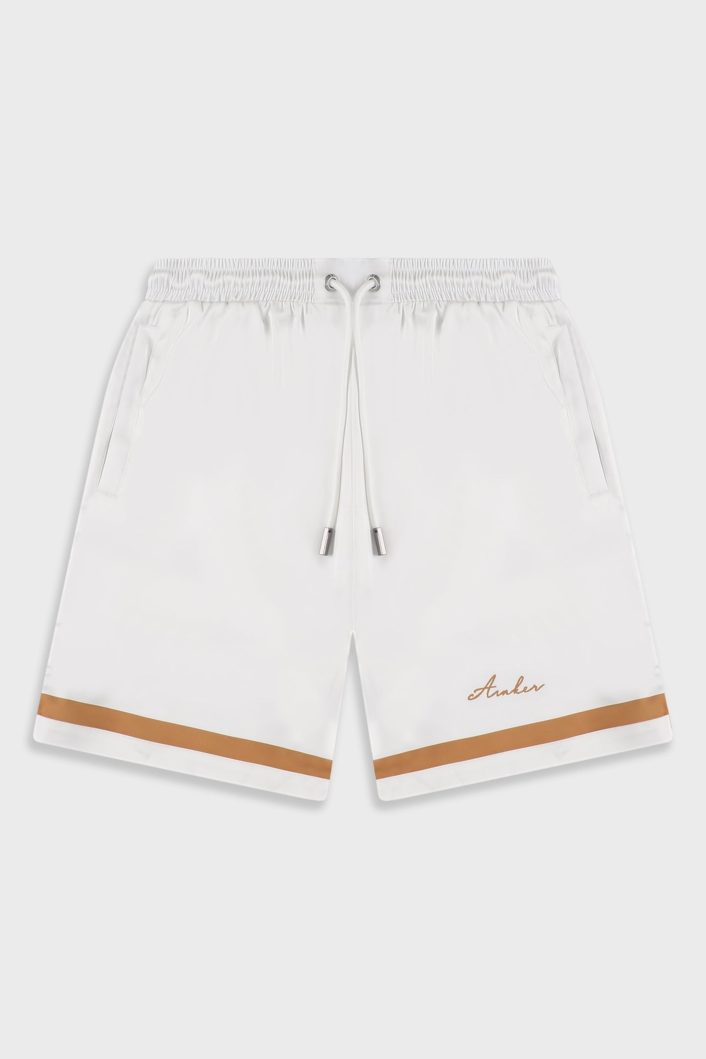 Satin 841 White/Orange Short