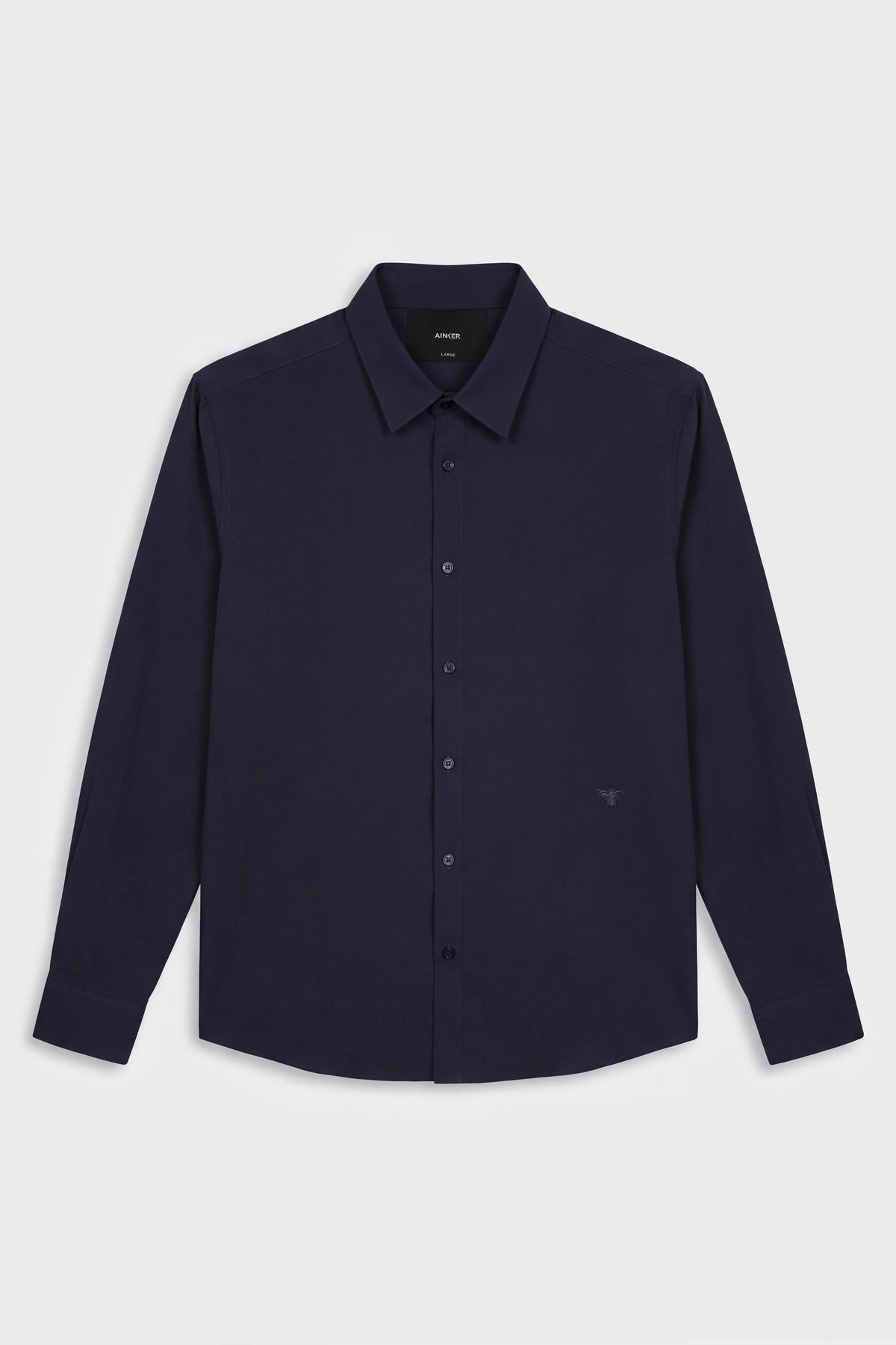 Wool Blend 1081 Navy Shirt