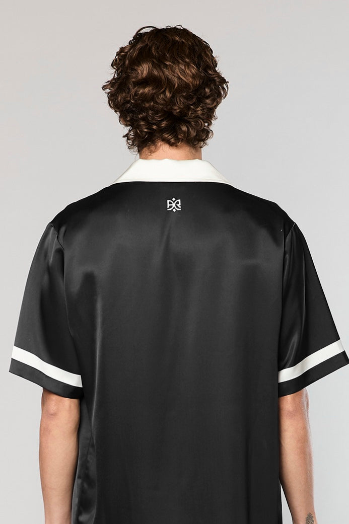Satin 841 Black Shirt