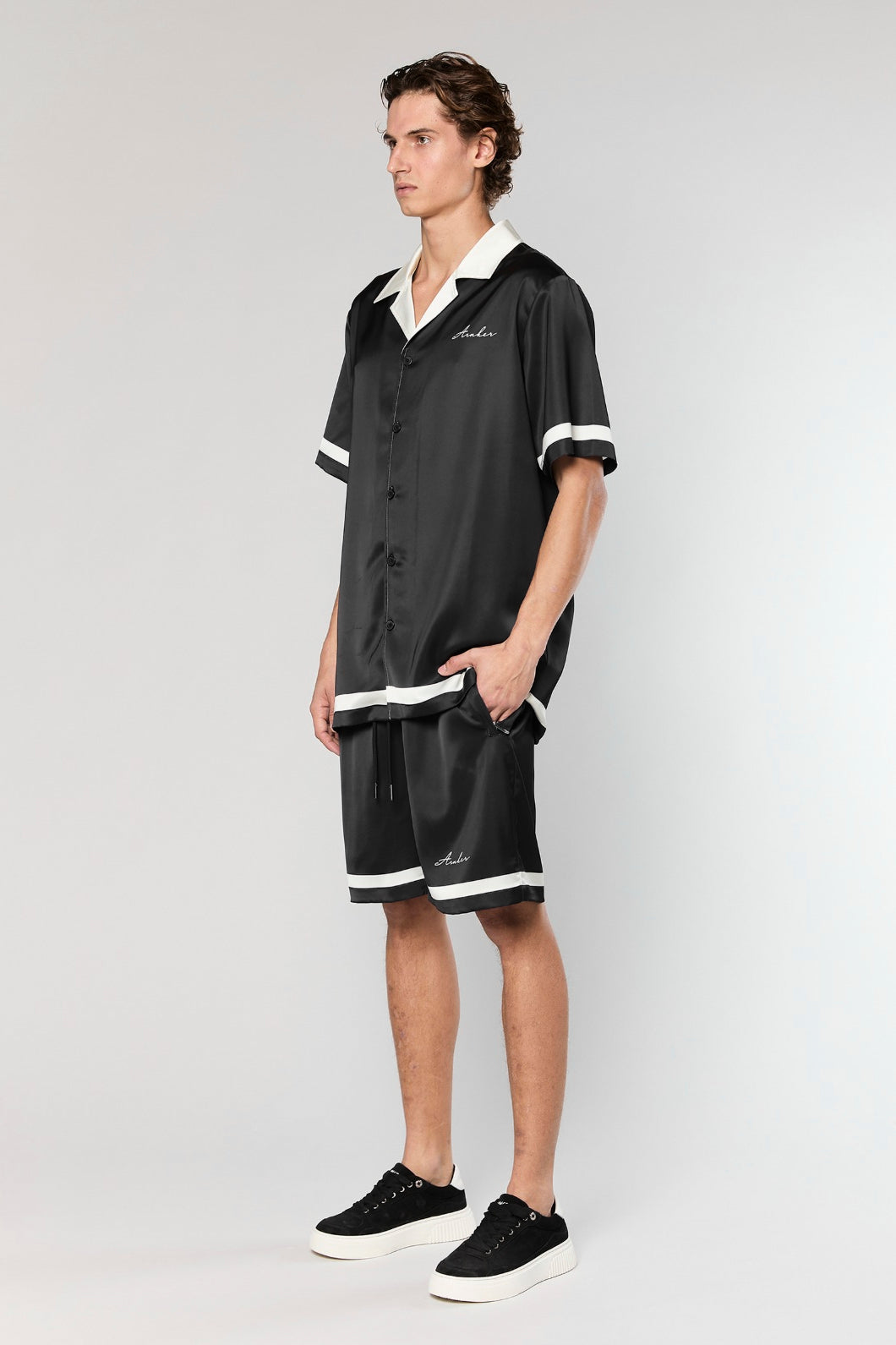Satin 841 Black Short