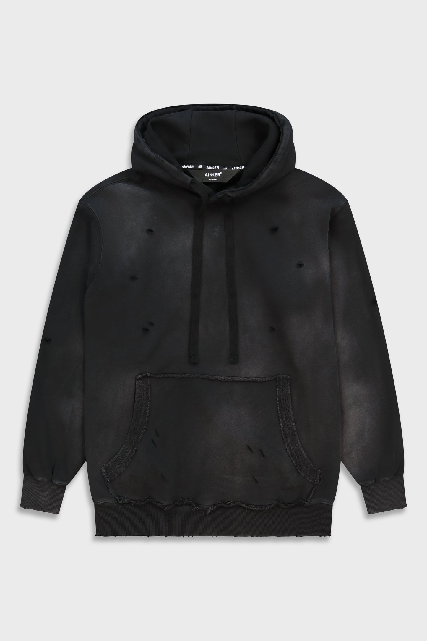 Black Wash Bee 656 Hoodie