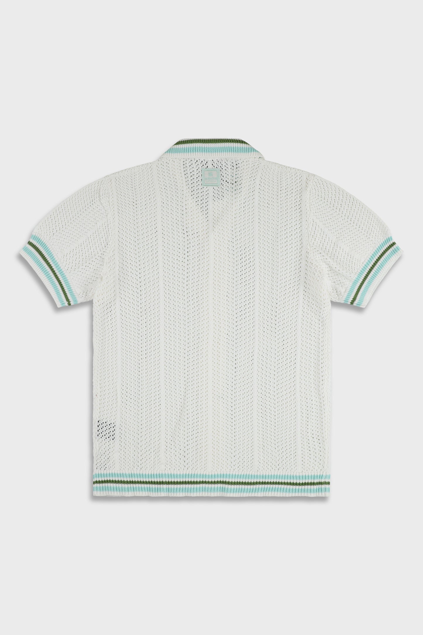 802 White Knit Button Shirt