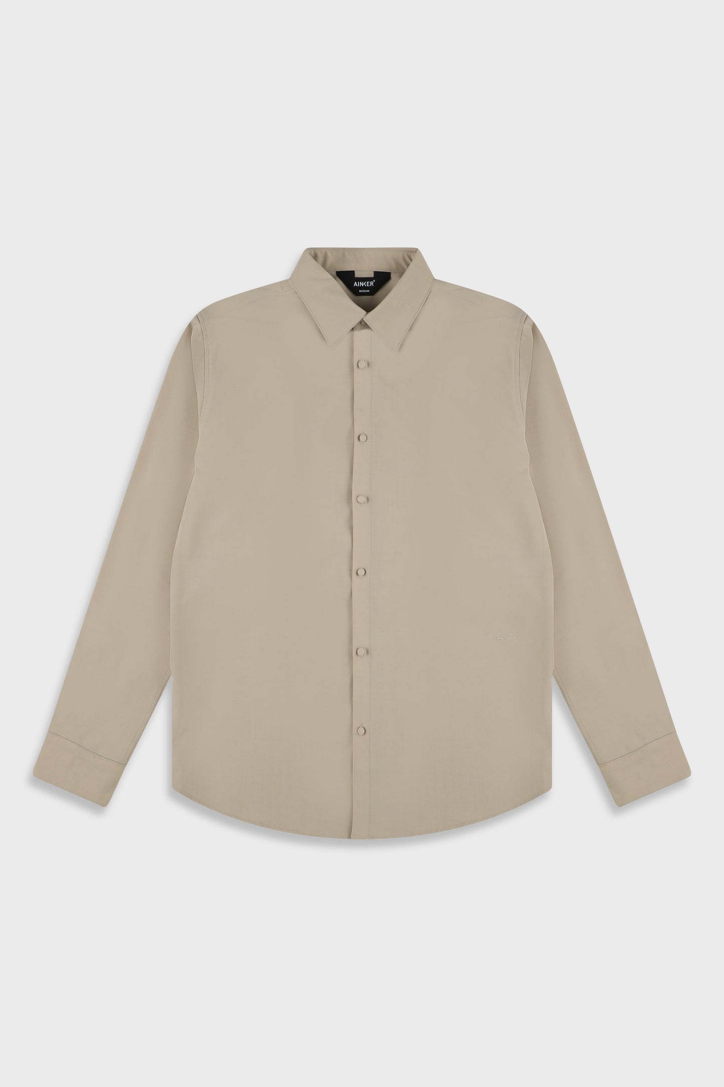 Wool Blend Beige 779 Button Shirt