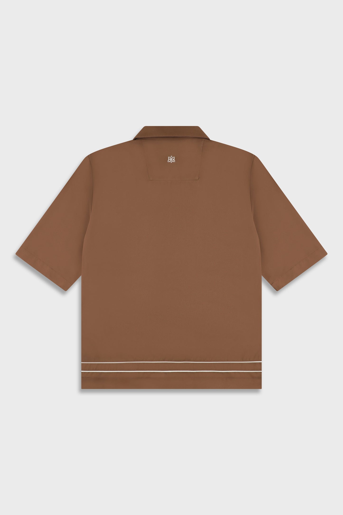Tech 801 Brown Short Button Shirt