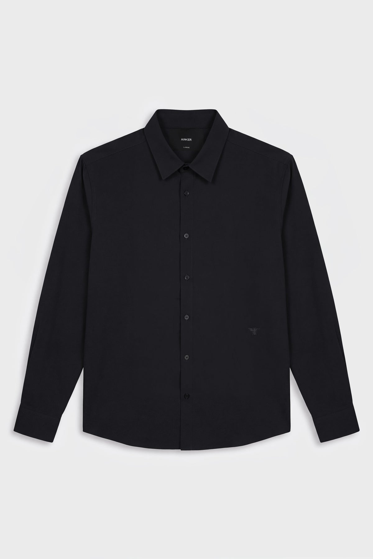 Wool Blend 1081 Black Shirt