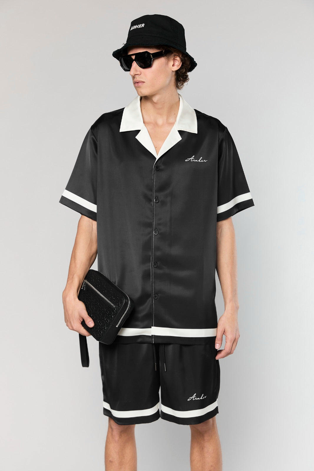 Satin 841 Black Short