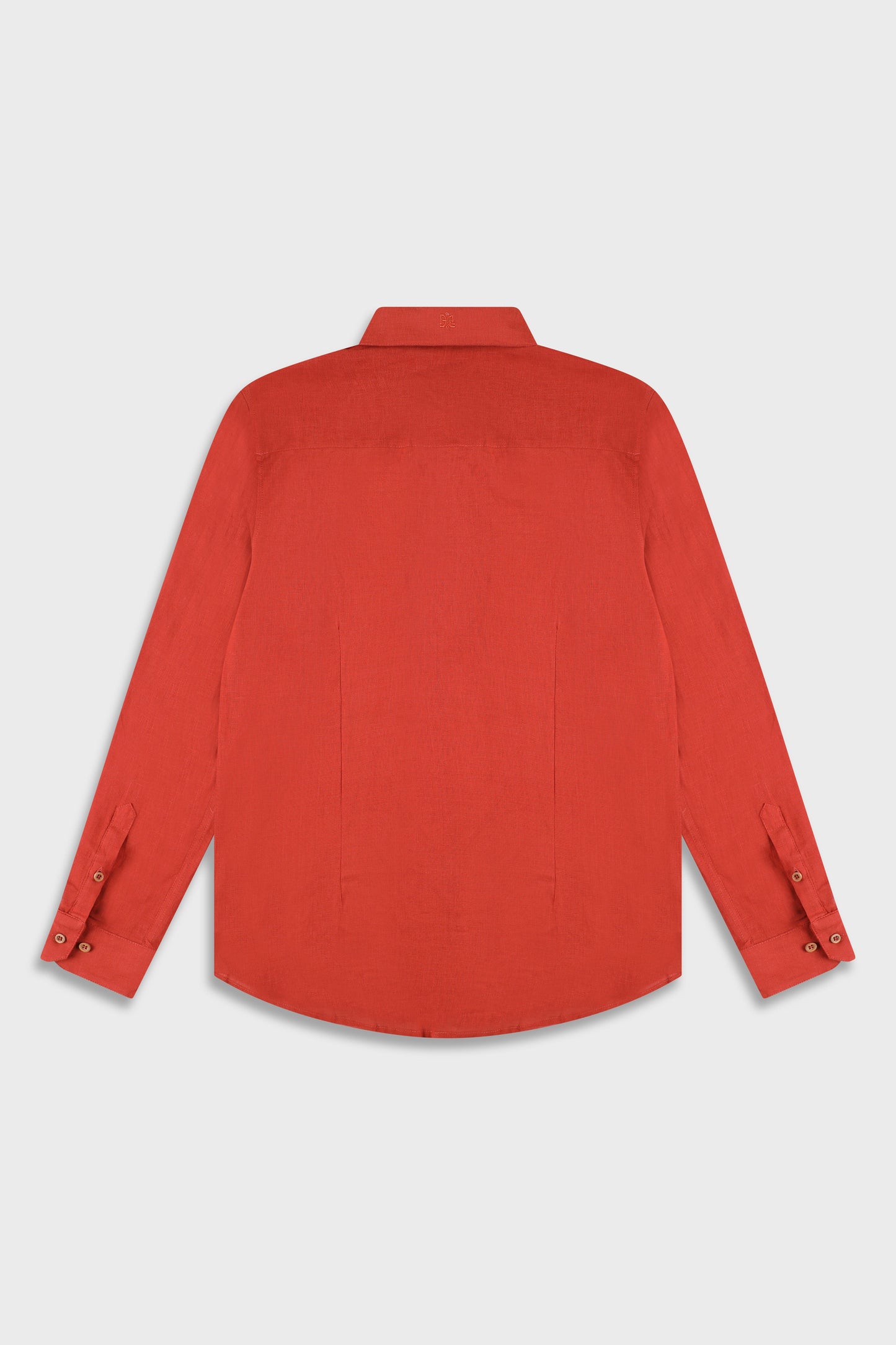 Linen Terracotta 777 Button Shirt