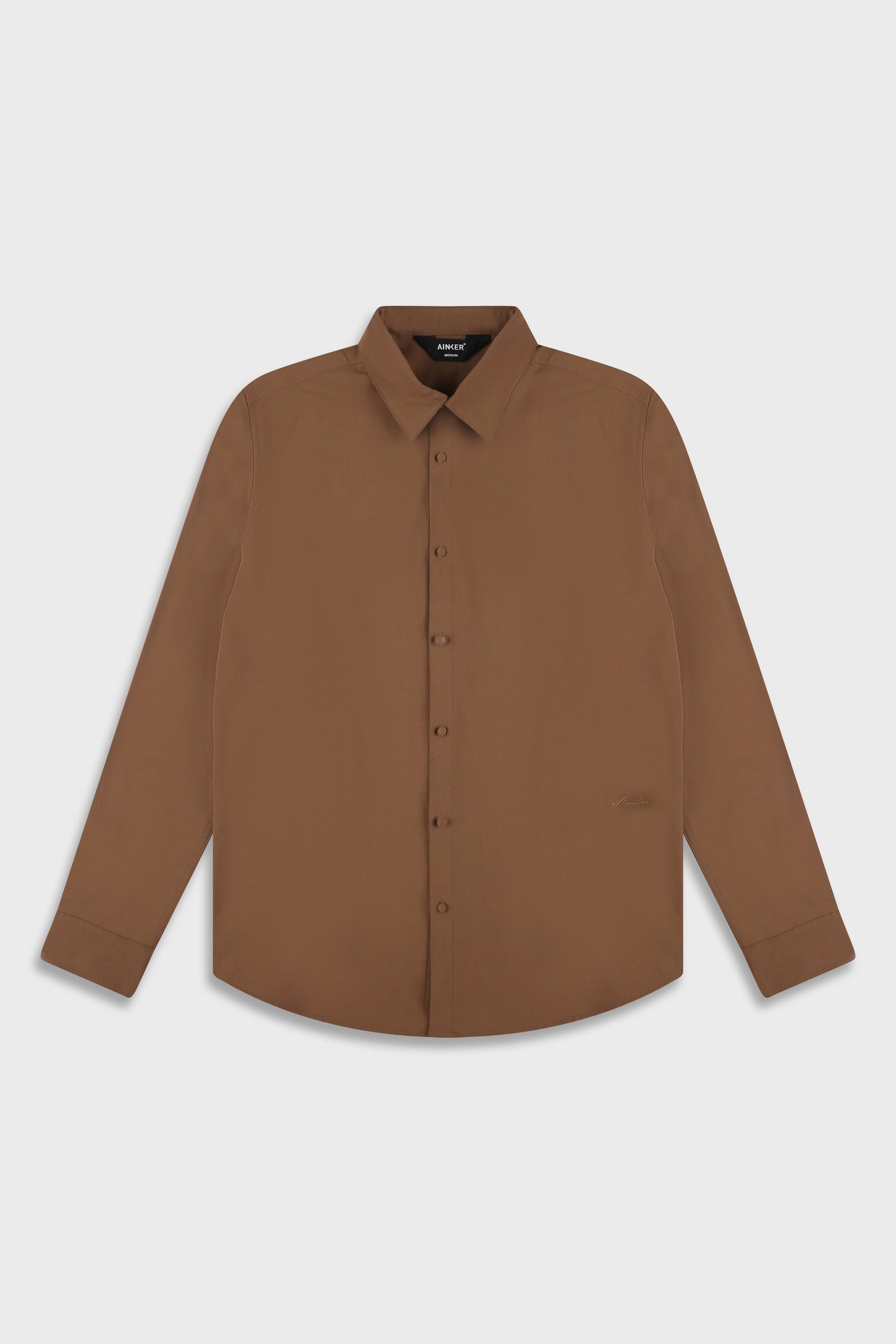 Wool Blend Mocha 779 Button Shirt
