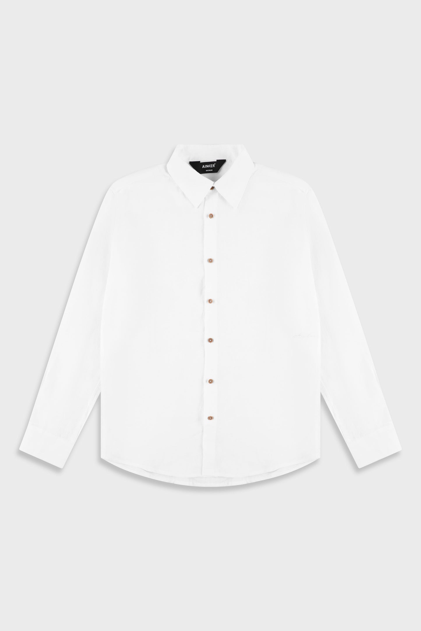 Linen White 777 Button Shirt