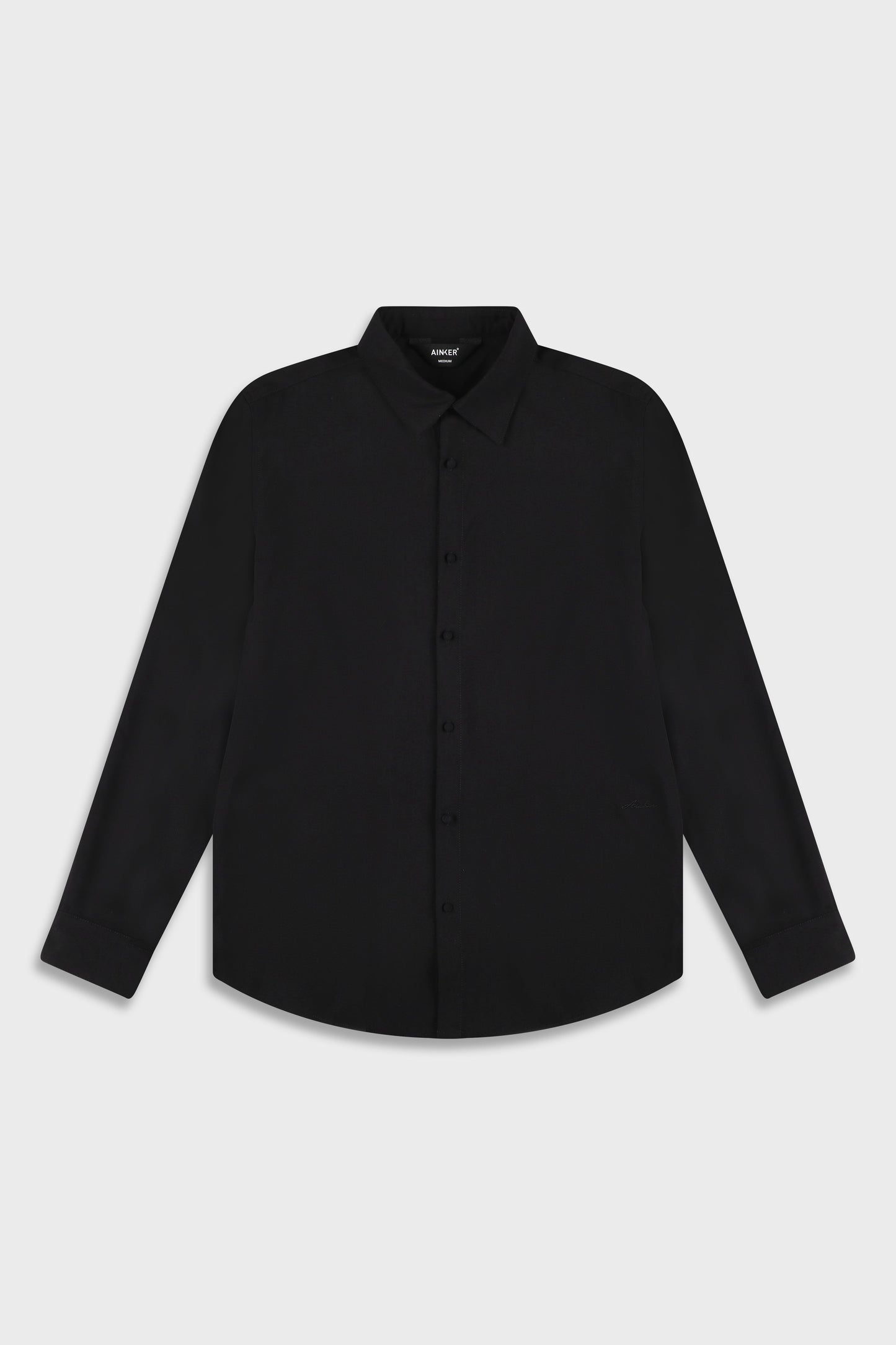 Wool Blend Black 779 Button Shirt