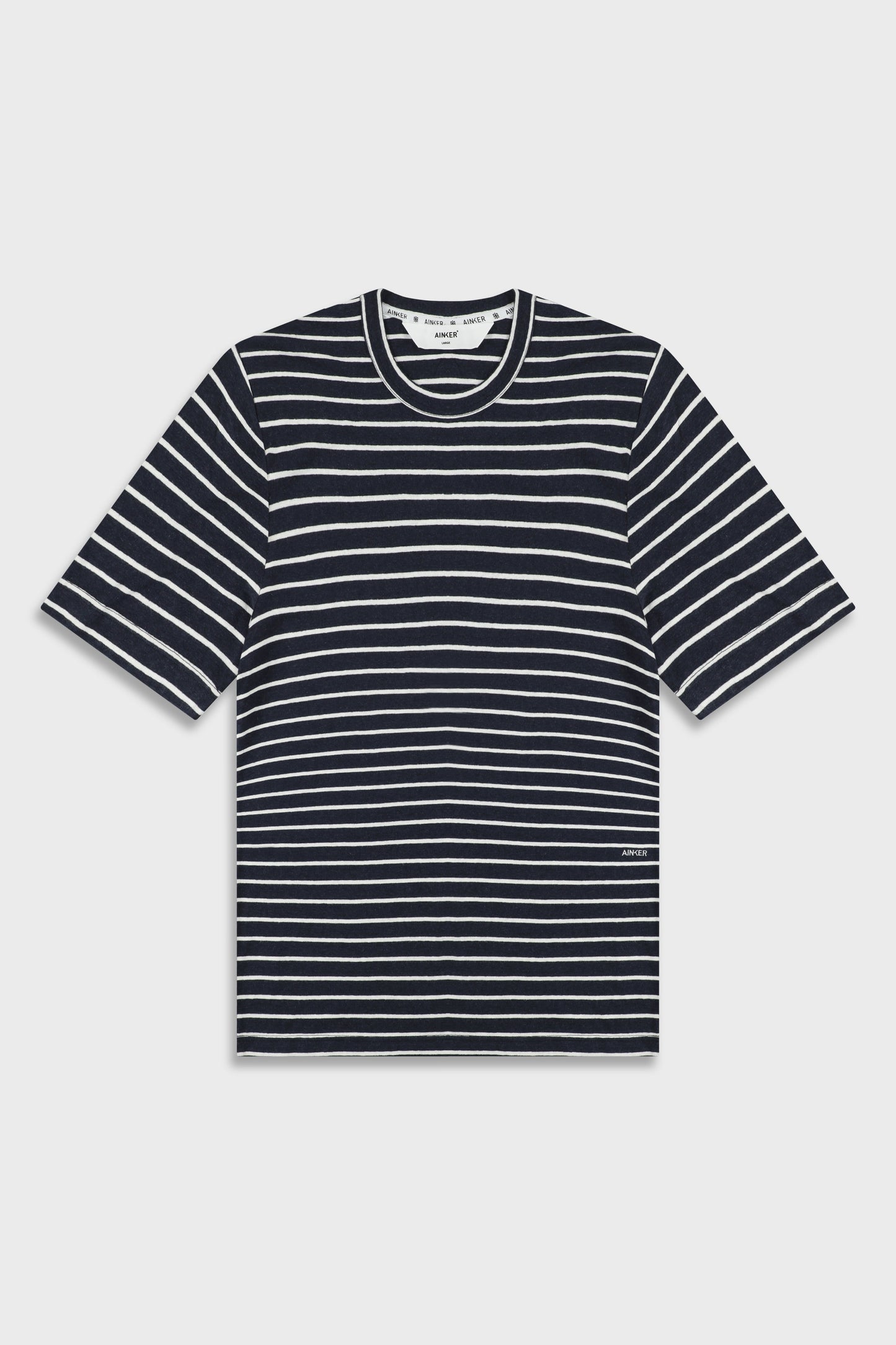 Blue Stripe Linen 718 T-SHIRT