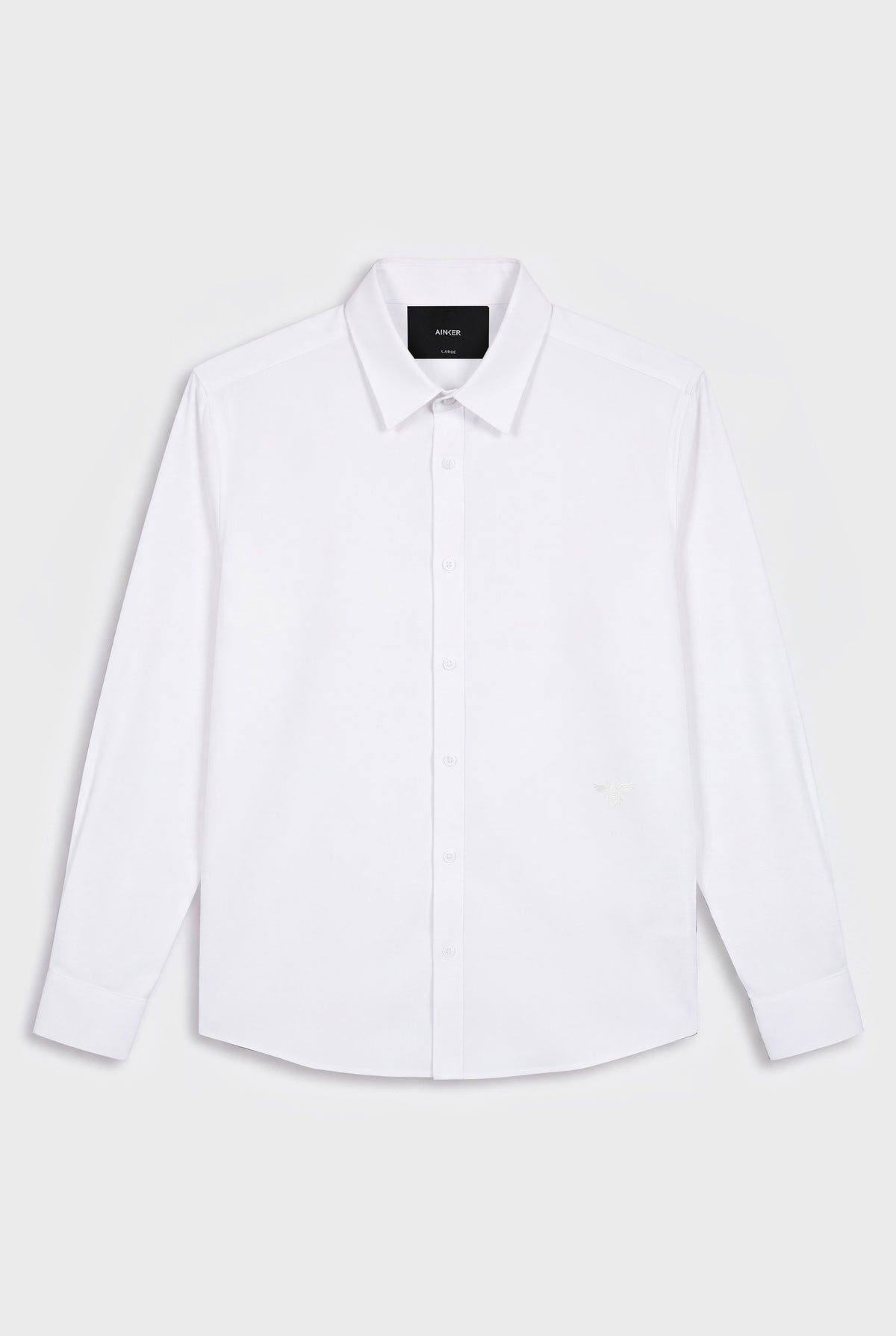Wool Blend 1081 White Shirt
