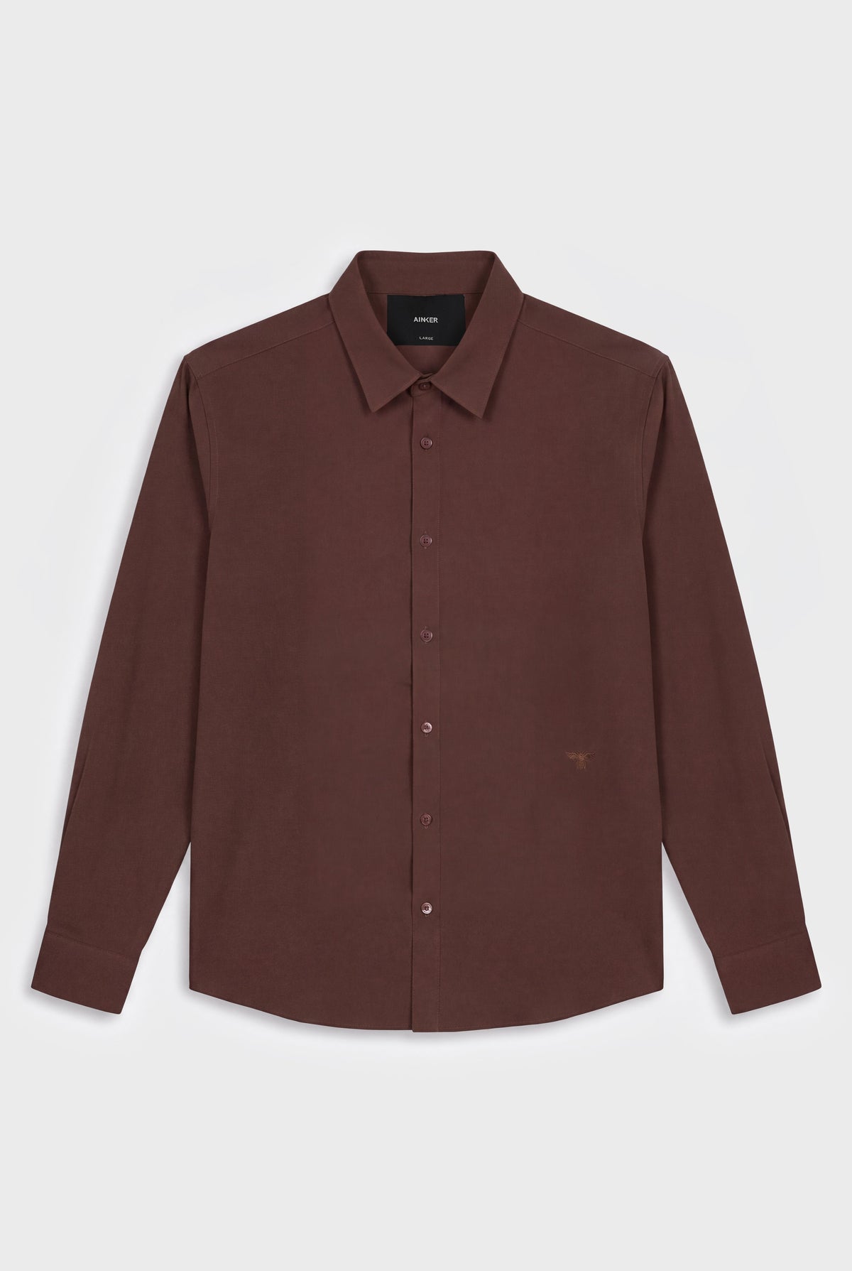 Wool Blend 1081 Brown Shirt