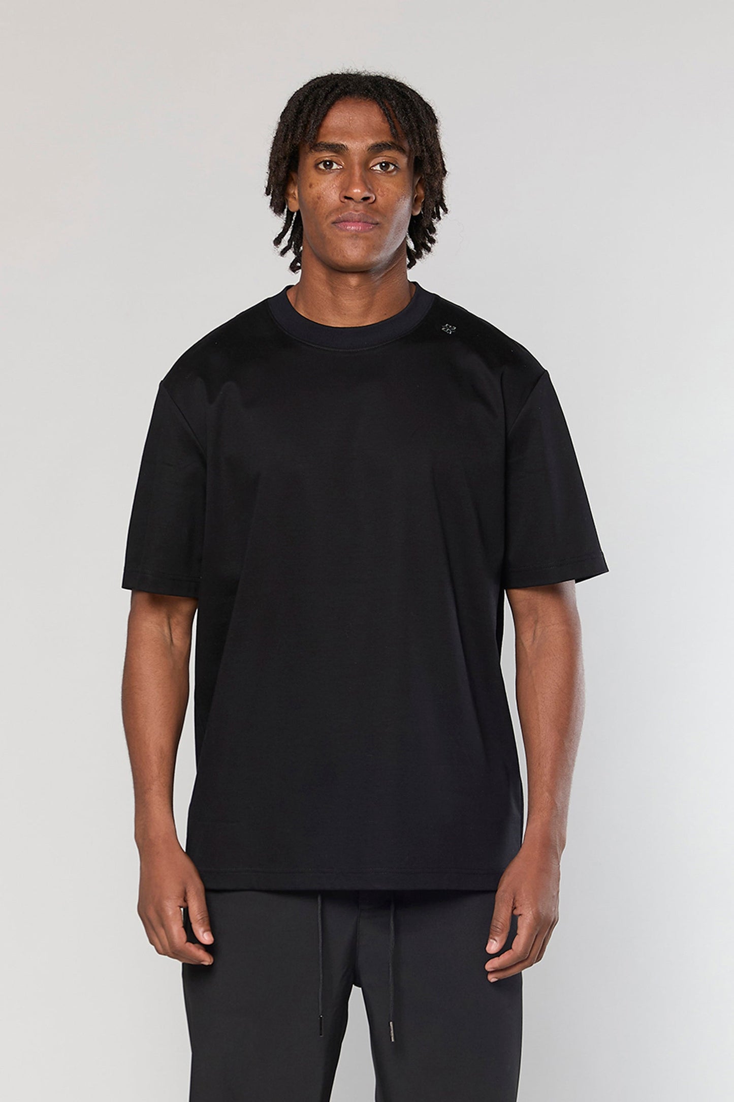 Mercerized 743 Black T-Shirt