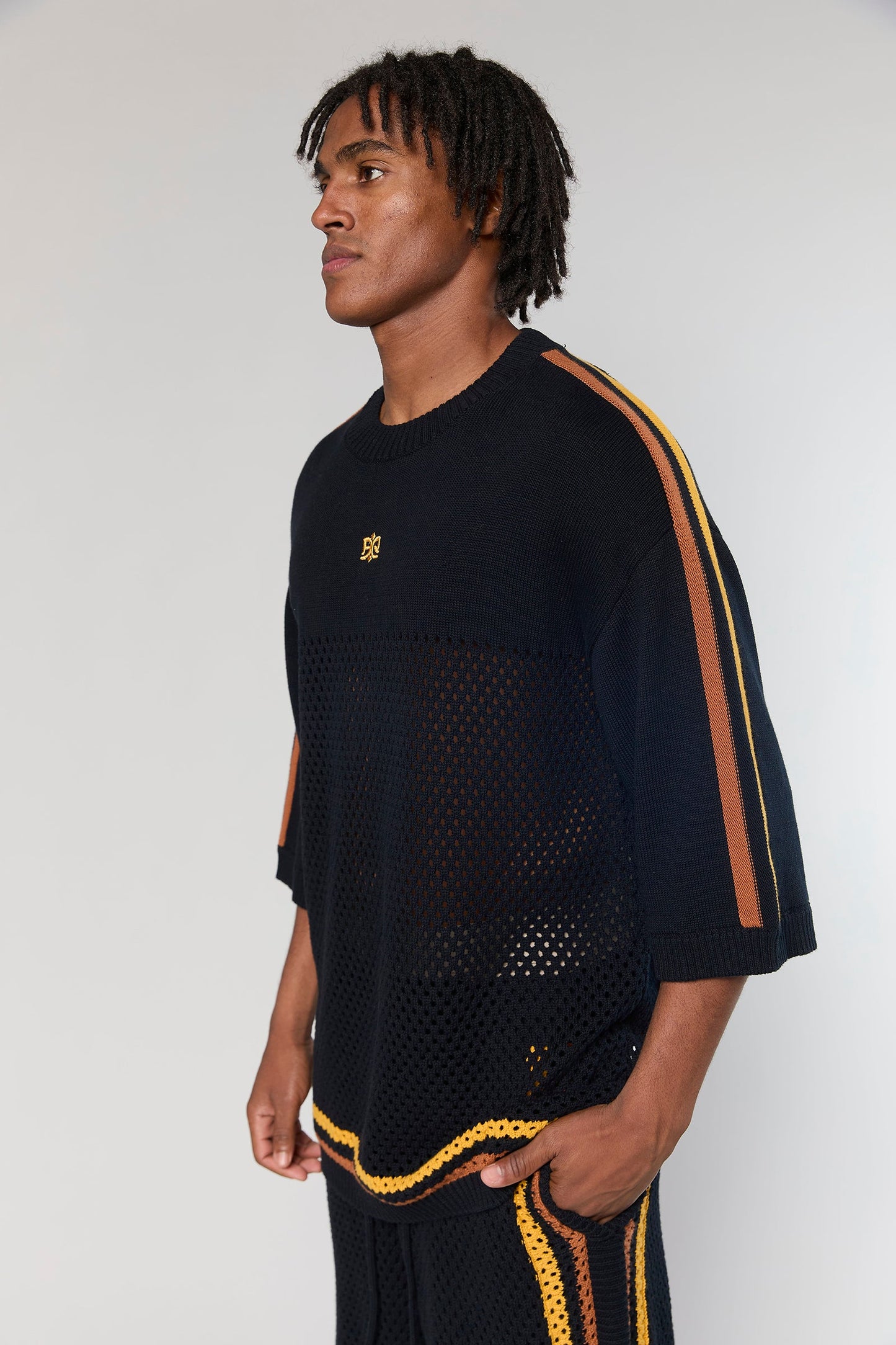 Black/Orange Mesh 804 T-Shirt
