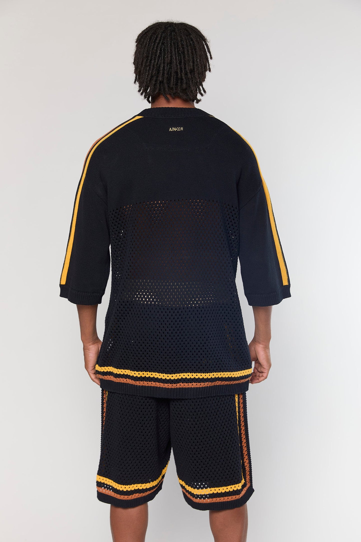 Black/Orange Mesh 804 T-Shirt