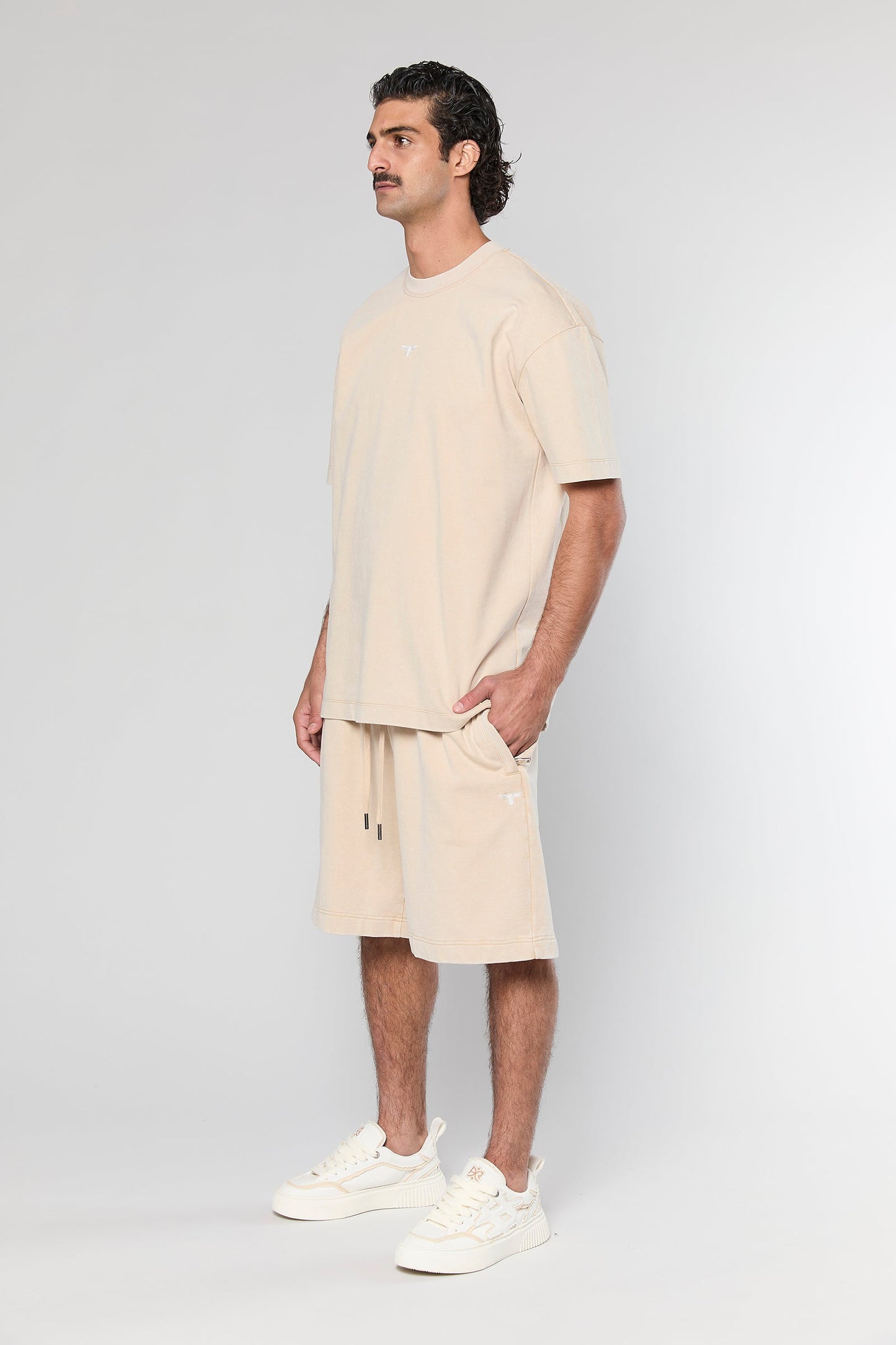 Cotton Wash 856 Beige T-Shirt
