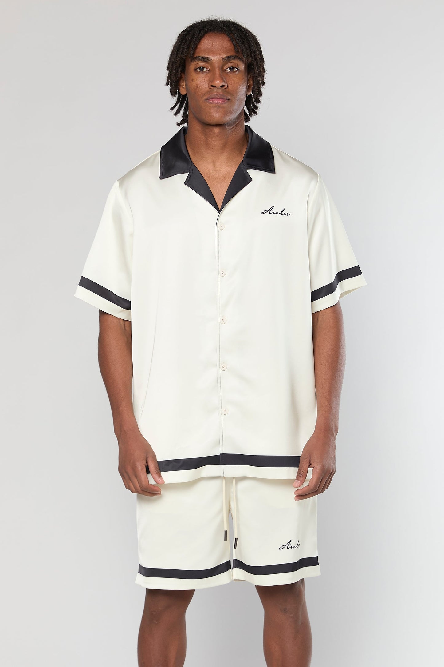 Satin 841 White Shirt