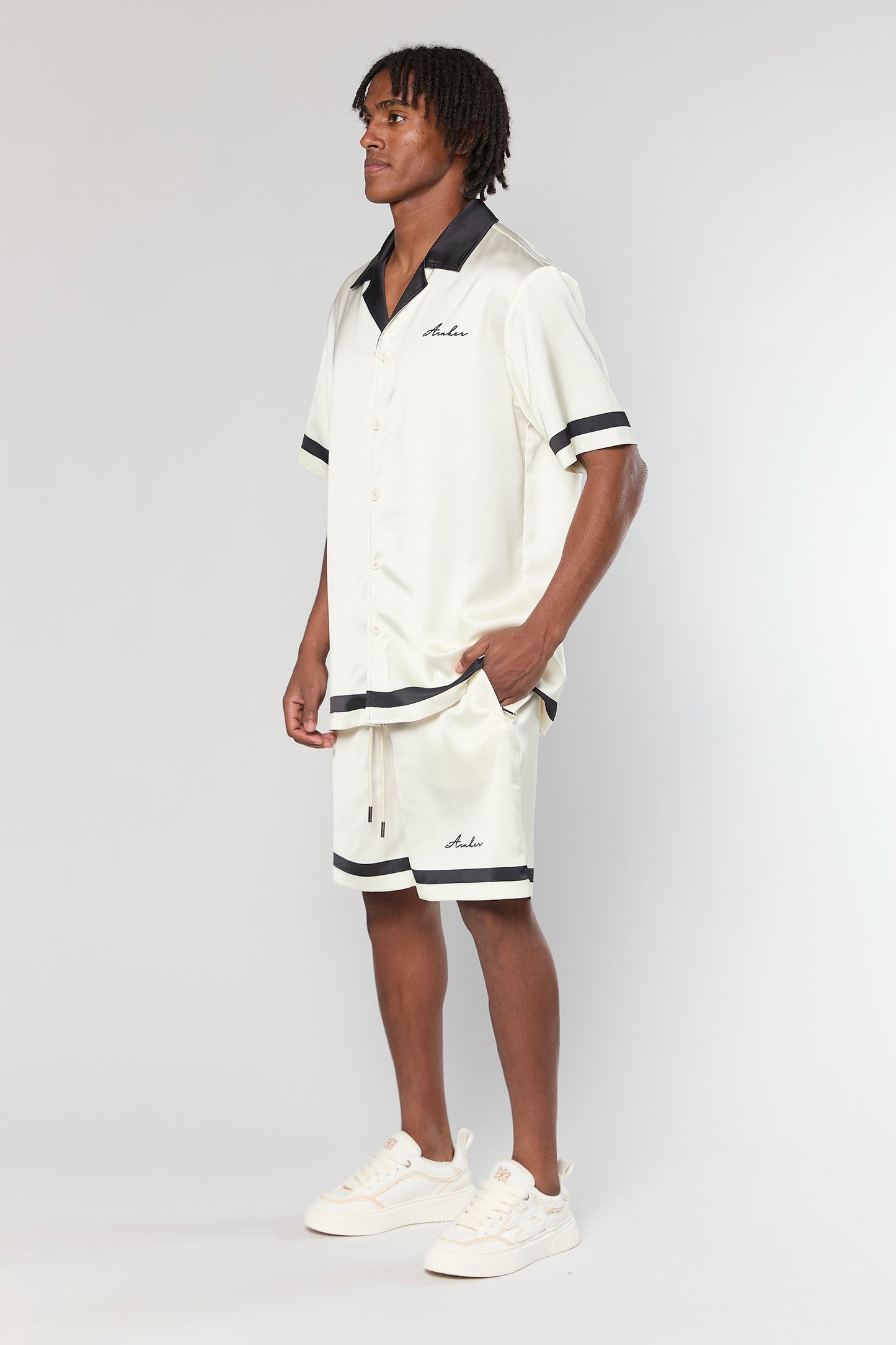 Satin 841 White Shirt