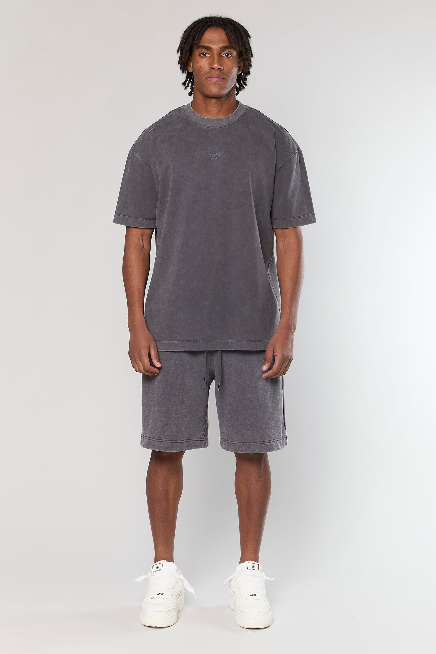 Cotton Wash 856 D.Gray T-Shirt