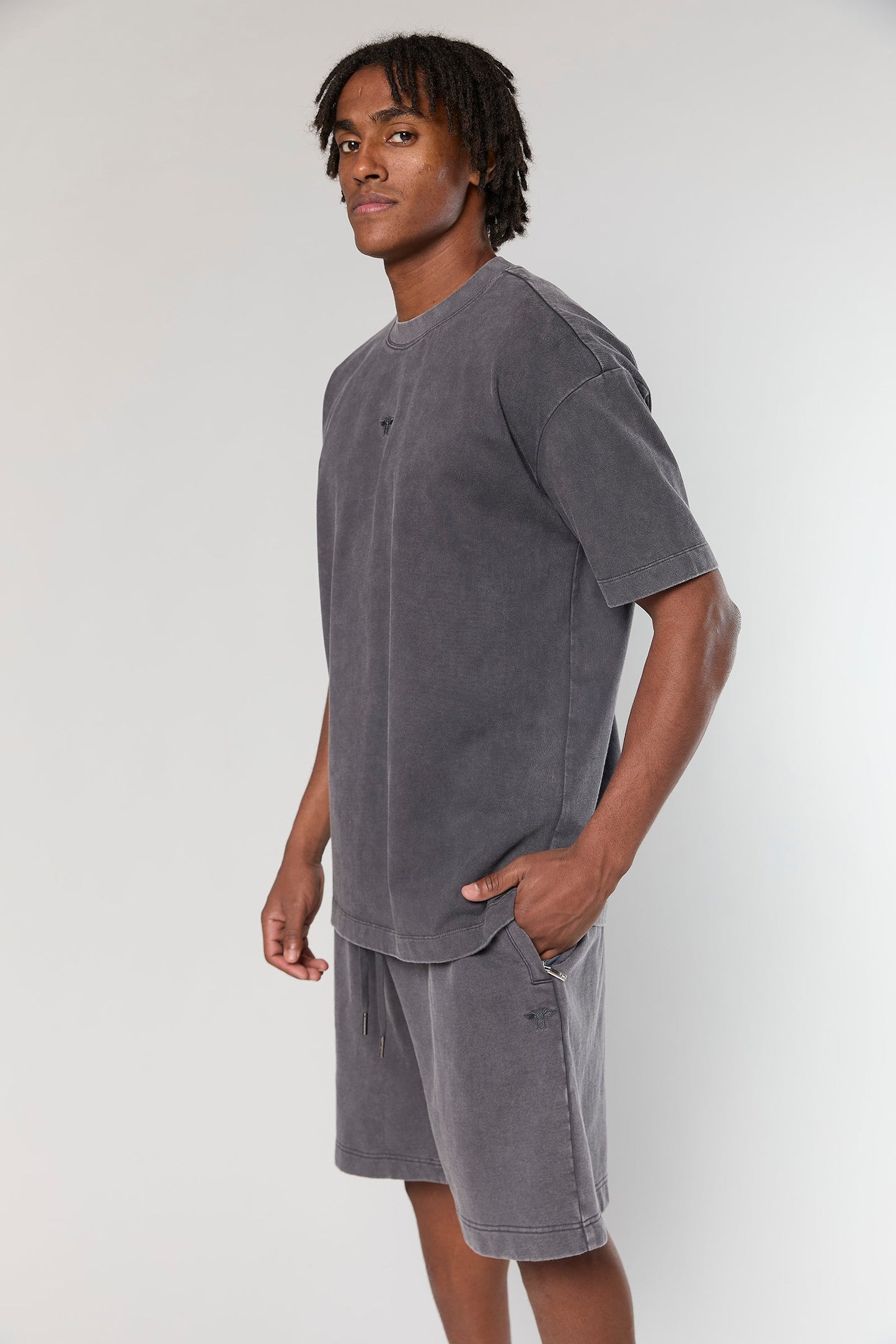 Cotton Wash 856 D.Gray T-Shirt