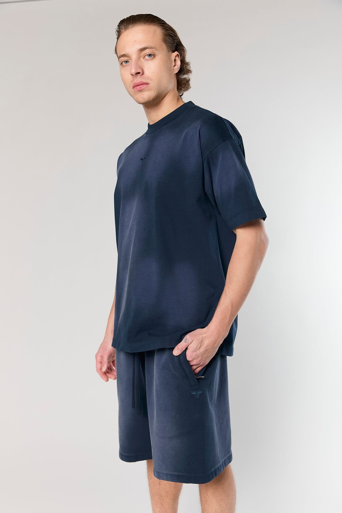 Cotton Wash 856 Navy T-Shirt