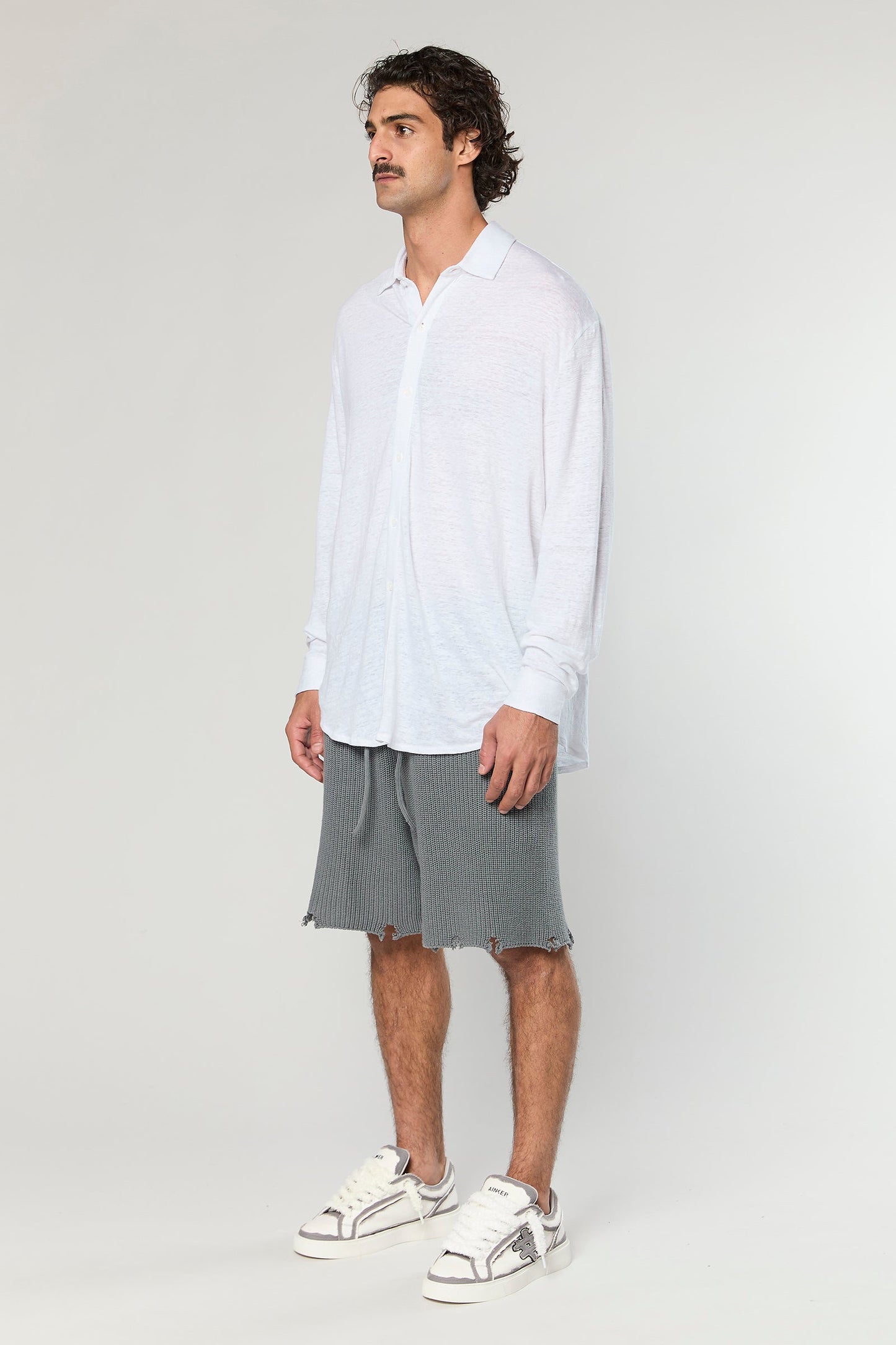 820 Gray Knit Short Pant