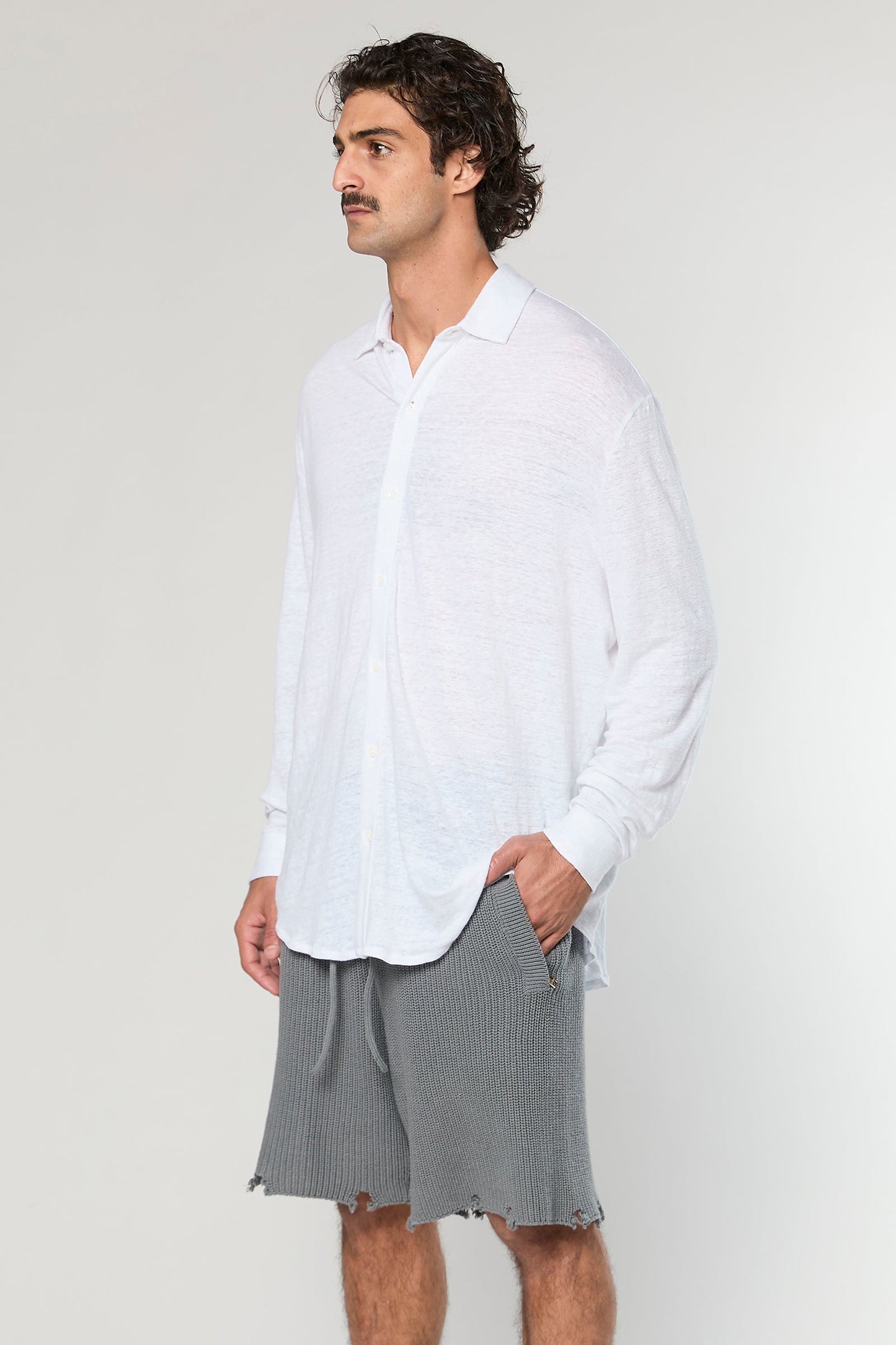 820 Gray Knit Short Pant