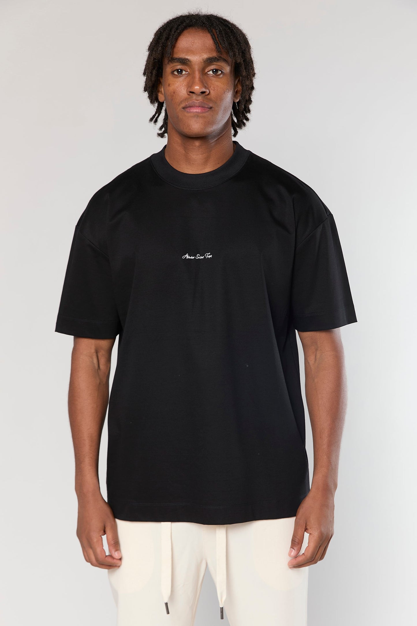 Mercerized 722 Black T-Shirt
