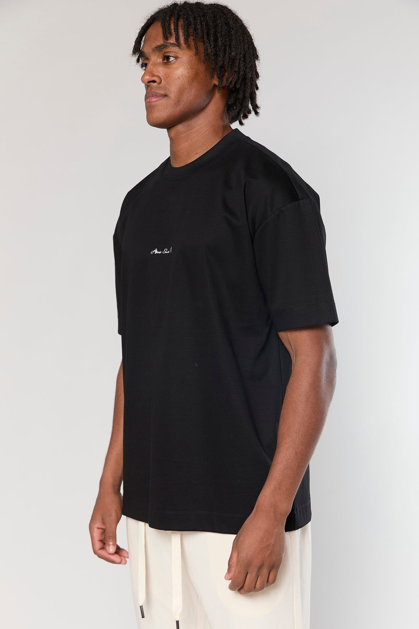 Mercerized 722 Black T-Shirt