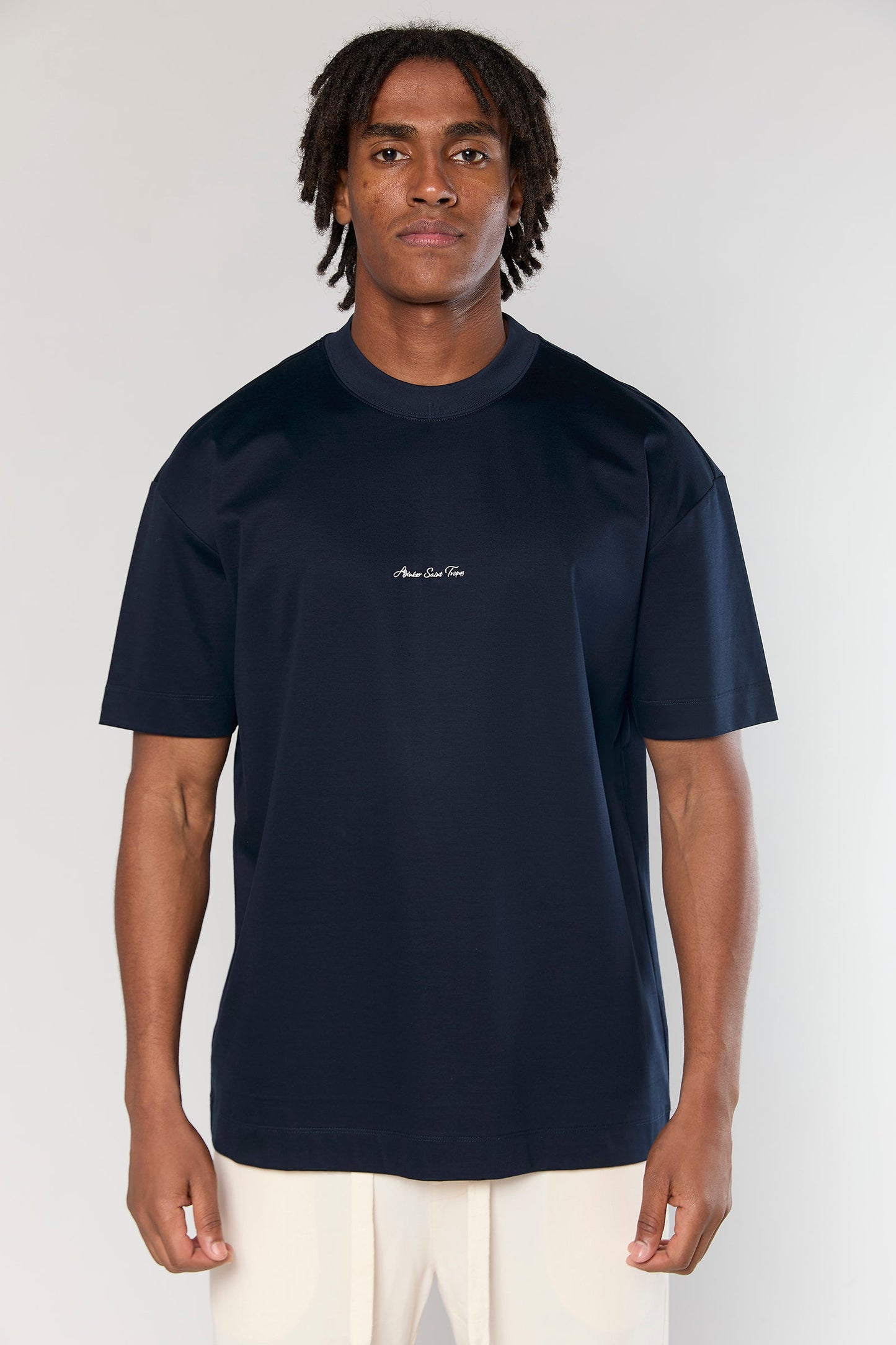 Mercerized 722 Navy T-Shirt
