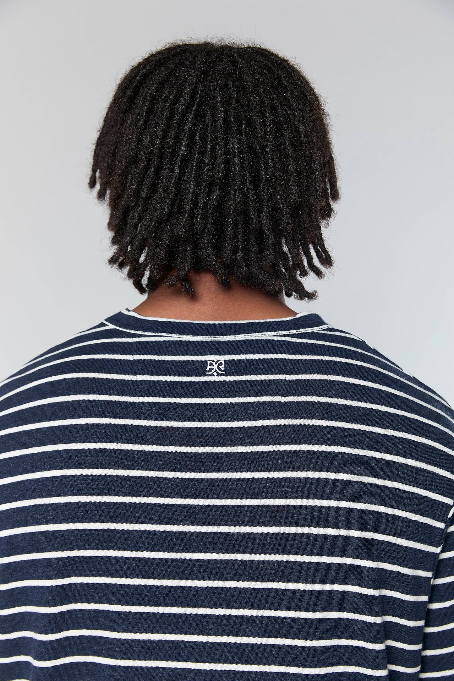 Blue Stripe Linen 718 T-SHIRT