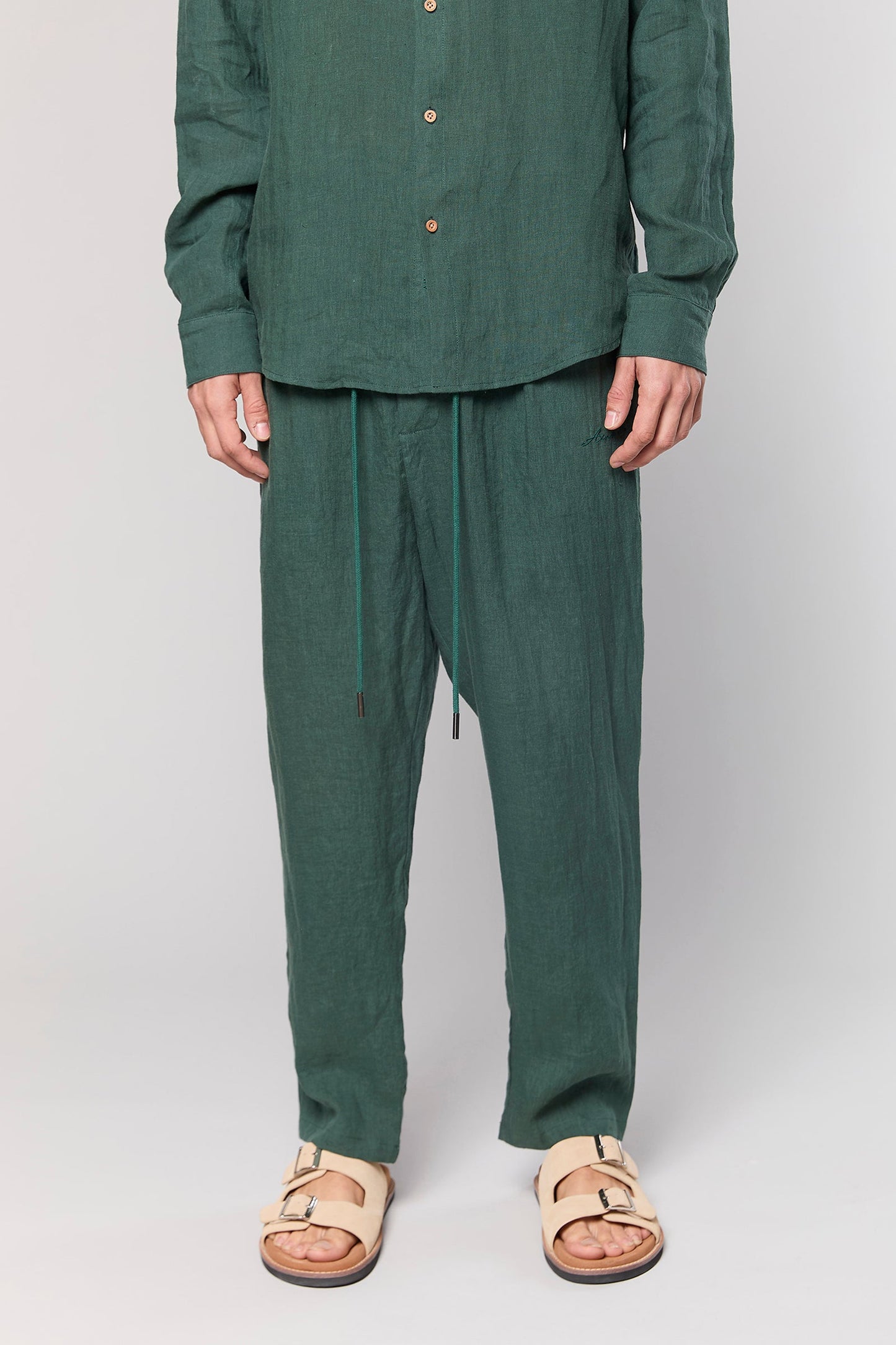 Linen 777 Olive Pants