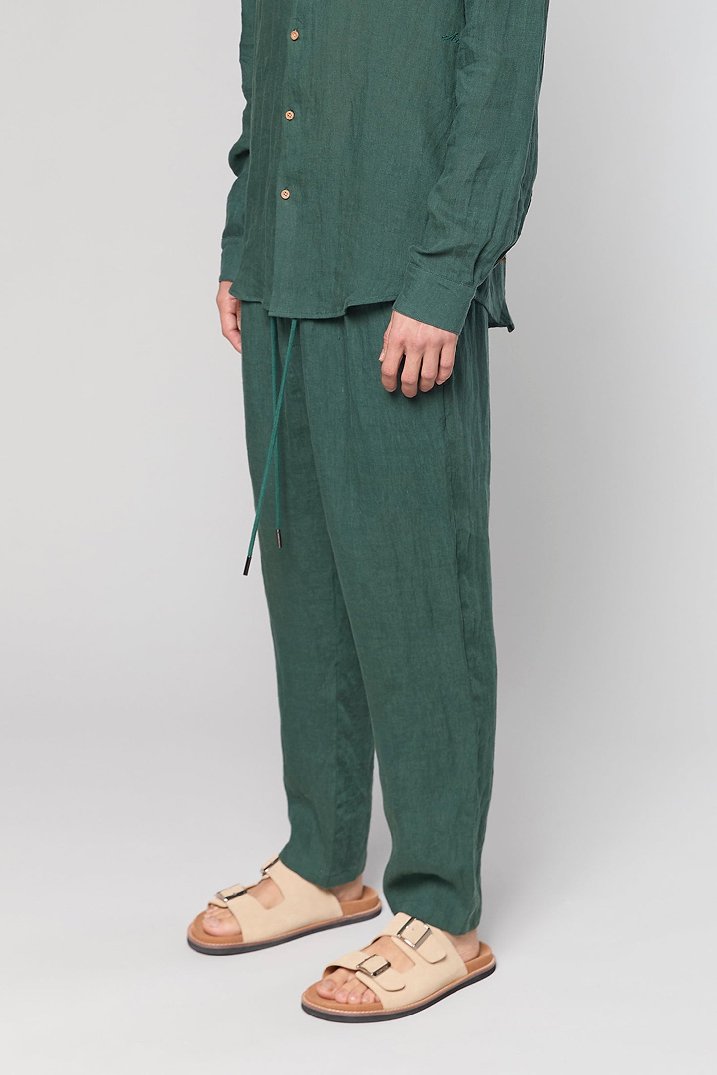 Linen 777 Olive Pants