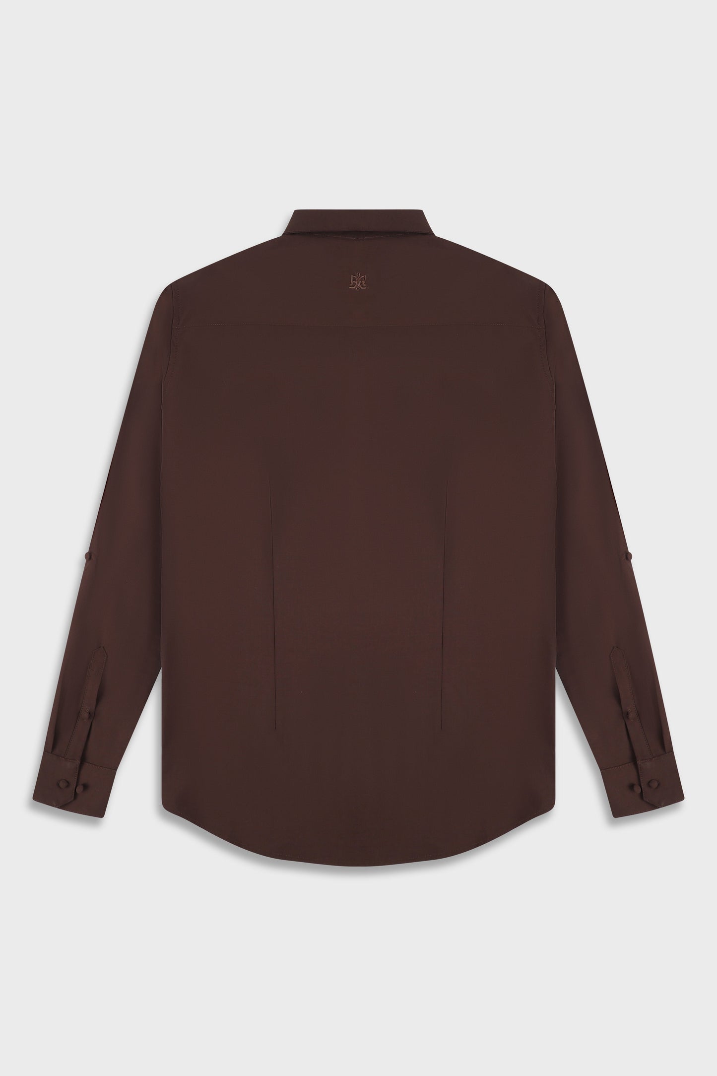 Wool Blend Brown 778 Zipper Shirt