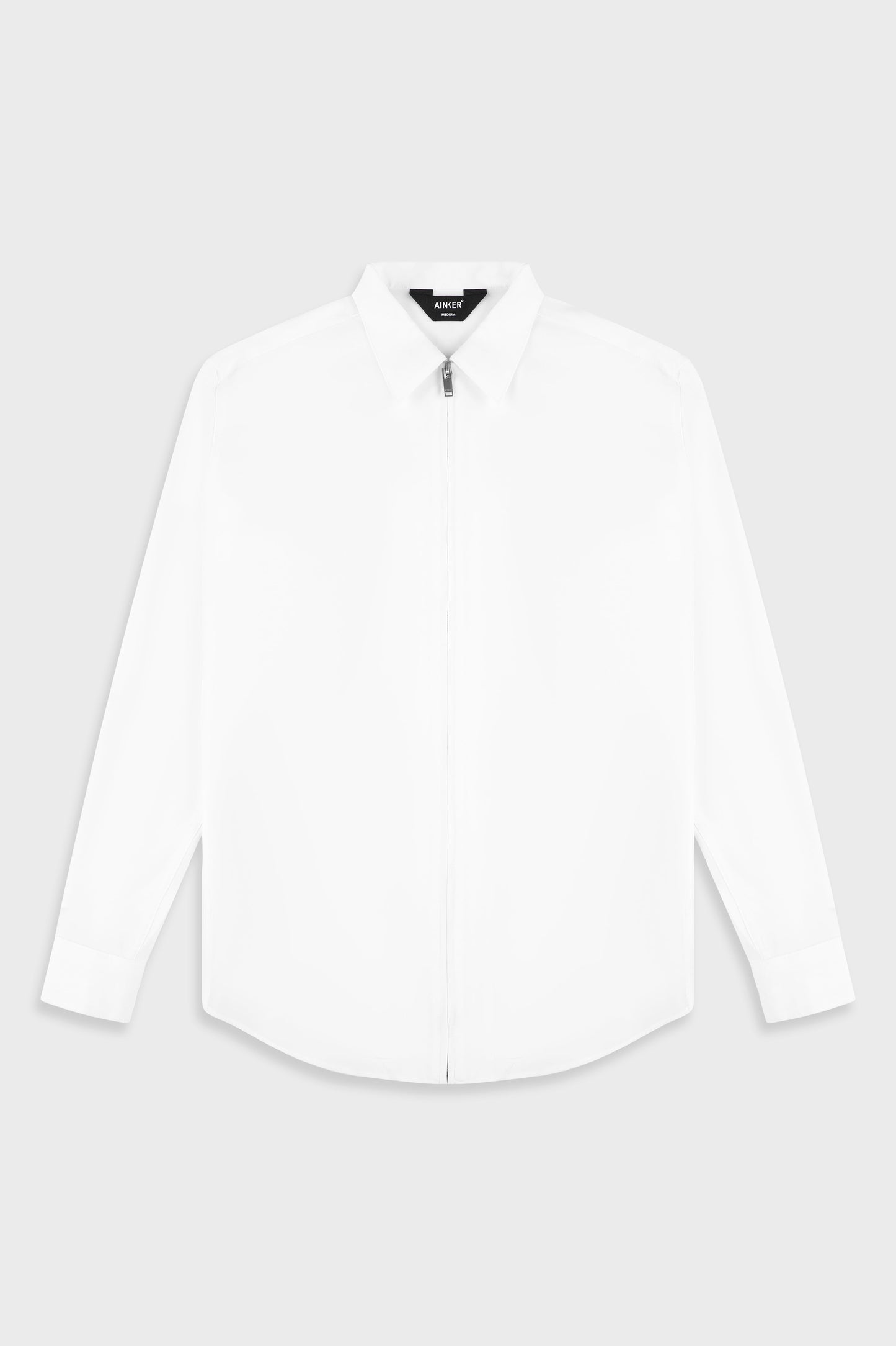 Wool Blend White 778 Zipper Shirt