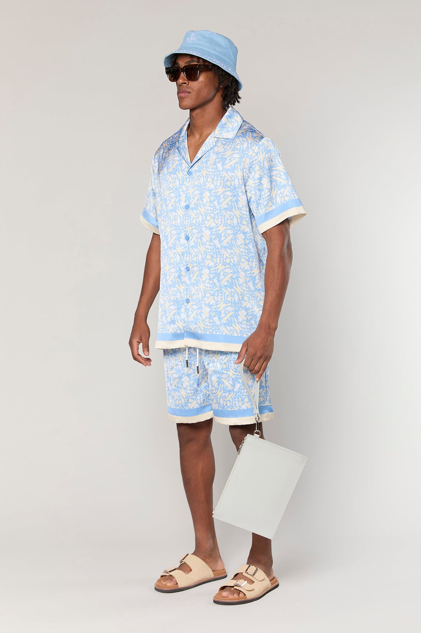 Satin 839 Light Blue Short
