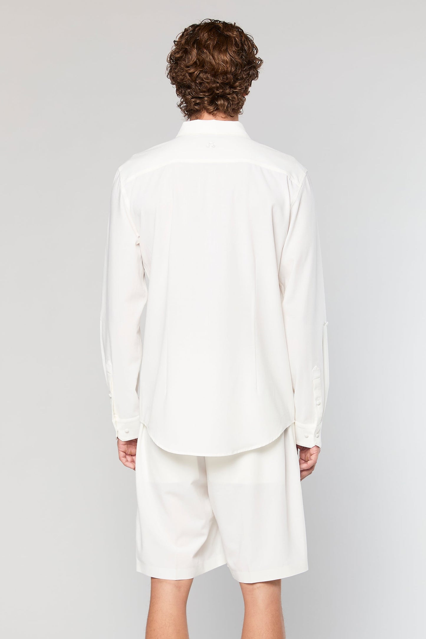 Wool Blend White 778 Zipper Shirt