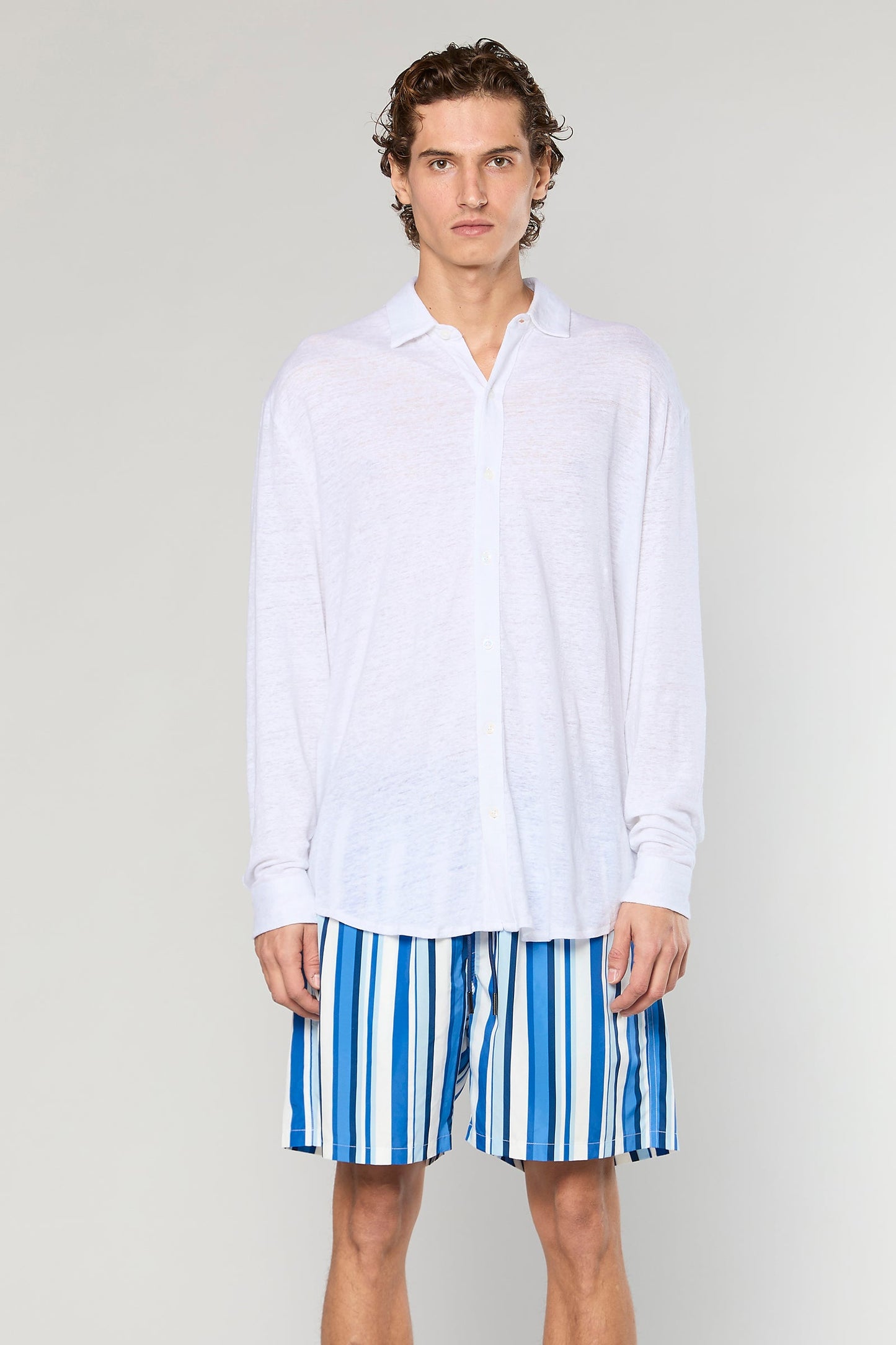Stripe 829 L.Blue Swimwear
