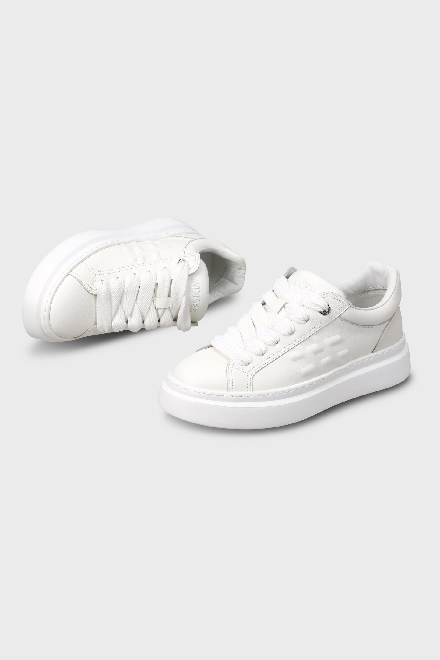 Drop Line White Leather