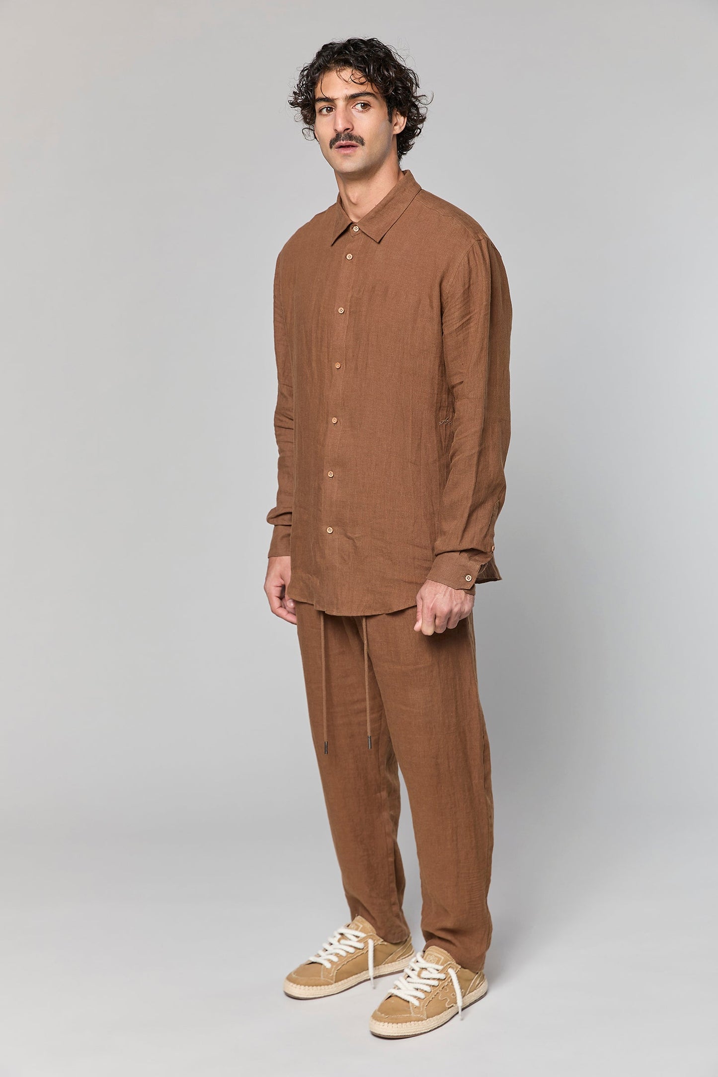 Linen 777 Brown Pants